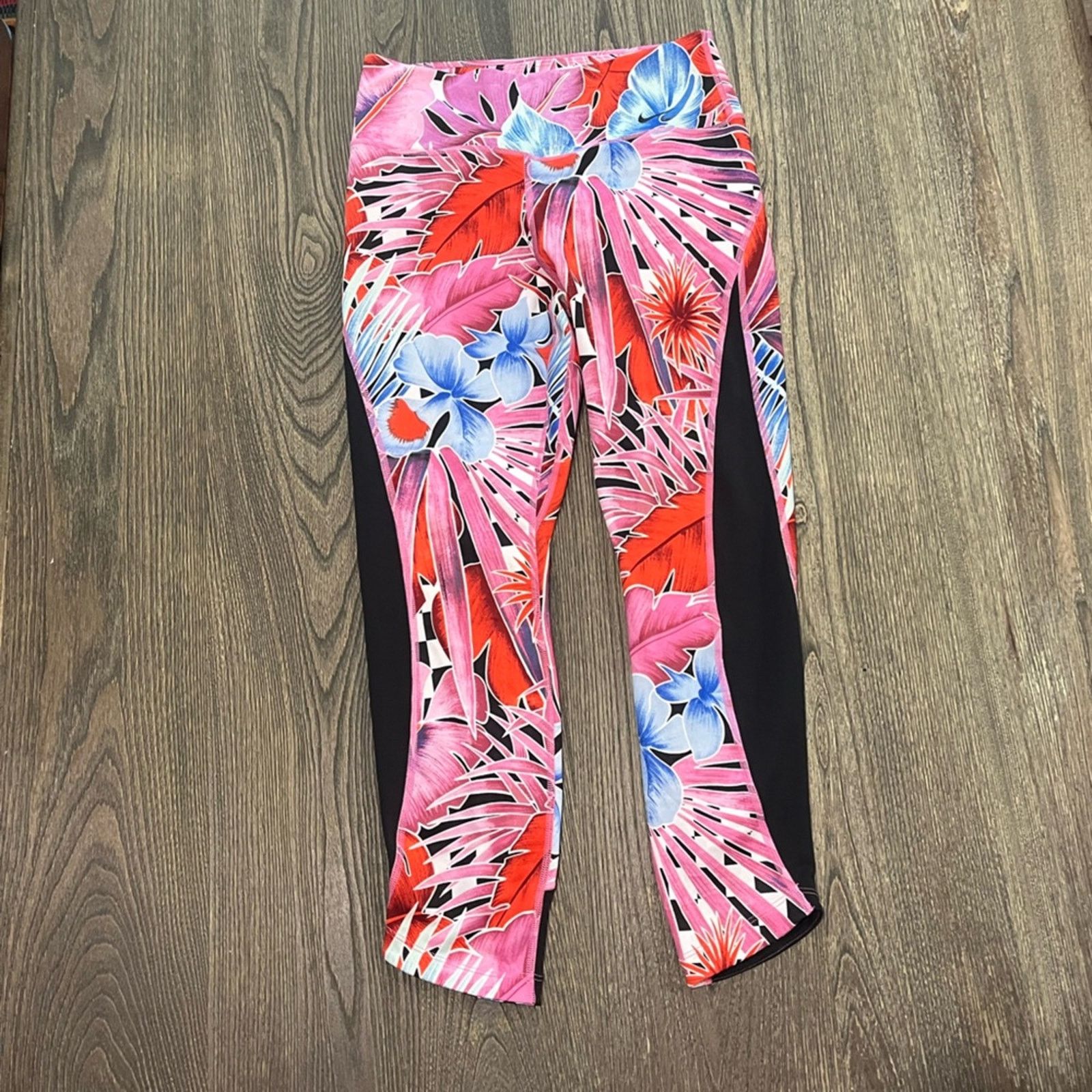 Nike Nike Tights Training 7/8 Crop Dri Fit Workout Tropical M Size 30" / US 8 / IT 44 - 3 Thumbnail
