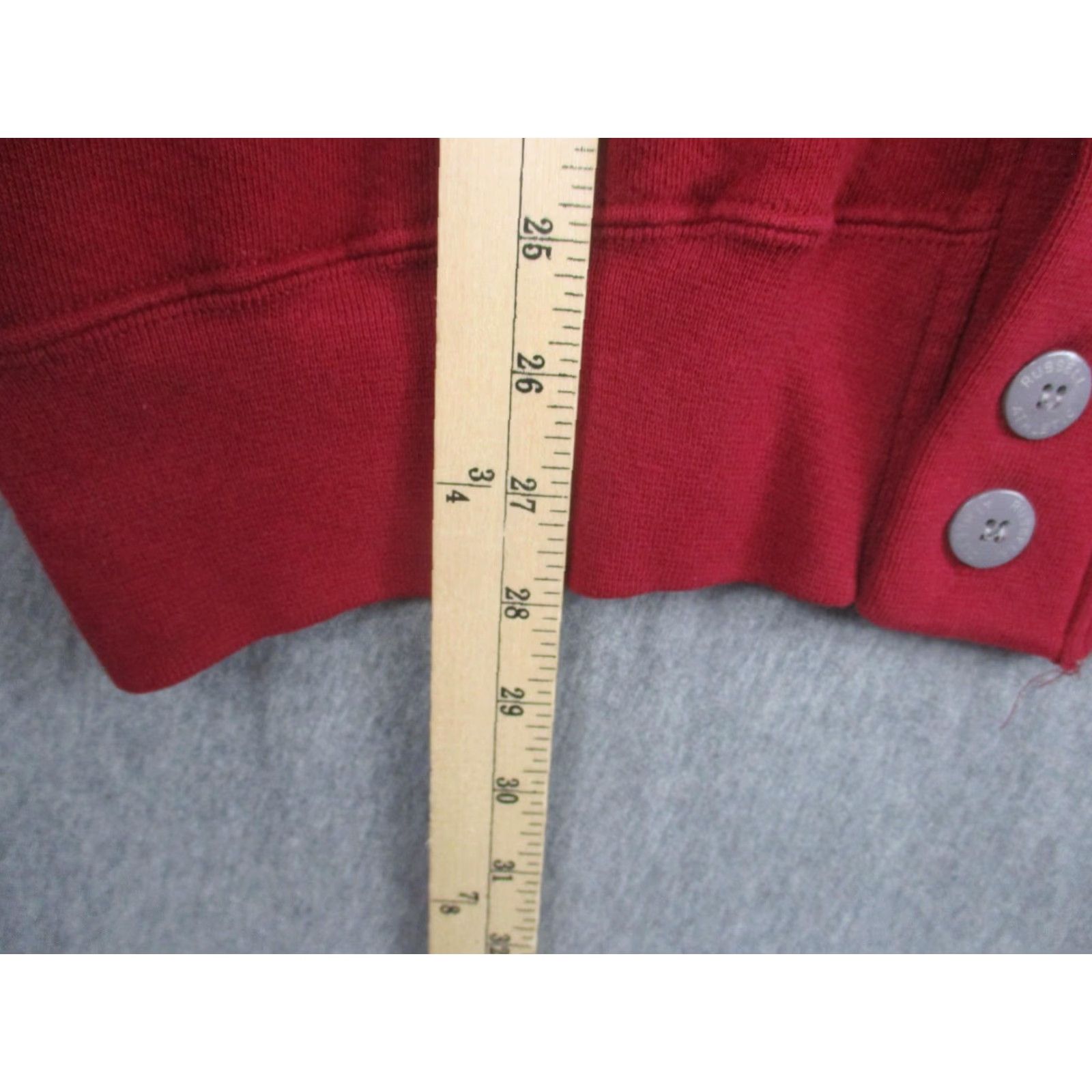 Russell Athletic VINTAGE Russell Athletic Cardigan Sweater Mens L Red Button Front Pocketed 90s Mens Size US L / EU 52-54 / 3 - 6 Thumbnail