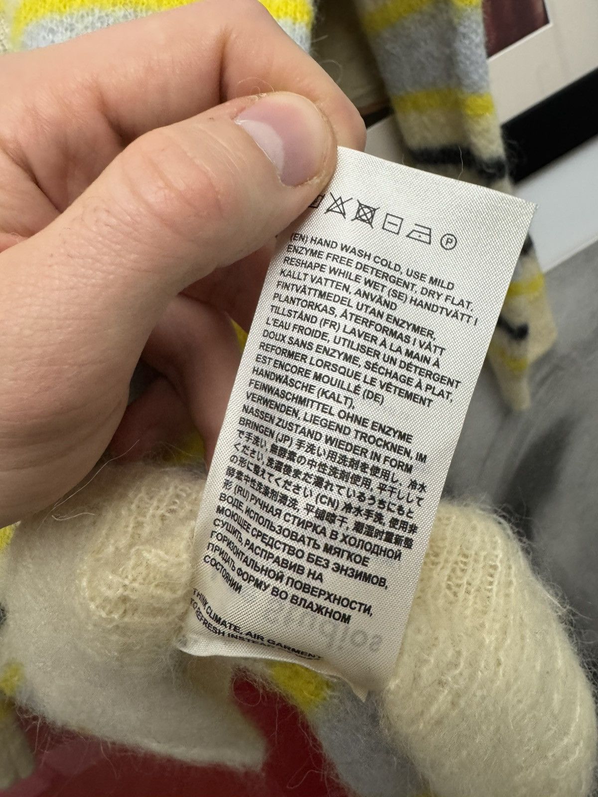 Acne Studios Acne Studios Mohair Yellow Oversize Luxury Sweater Striped Size US S / EU 44-46 / 1 - 6 Thumbnail