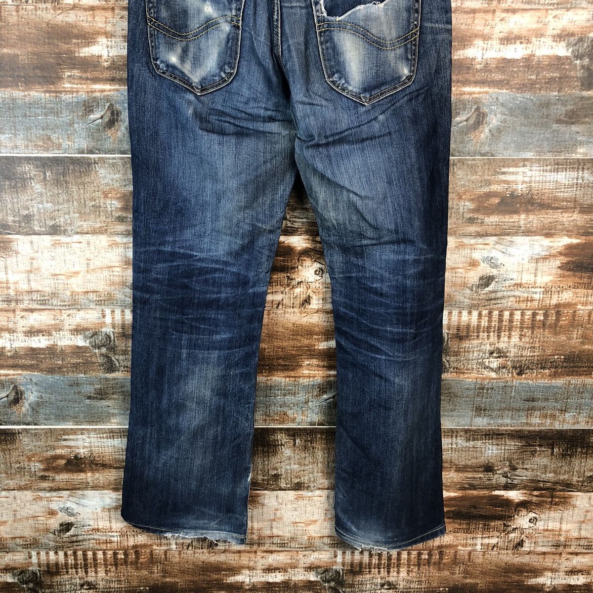 Lee Lee Black Distressed Denim Pants #A2136 Size US 32 / EU 48 - 15 Thumbnail