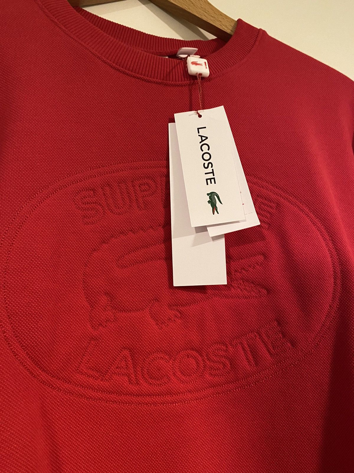 Lacoste × Supreme Lacoste x Supreme Pique Crewneck | Grailed