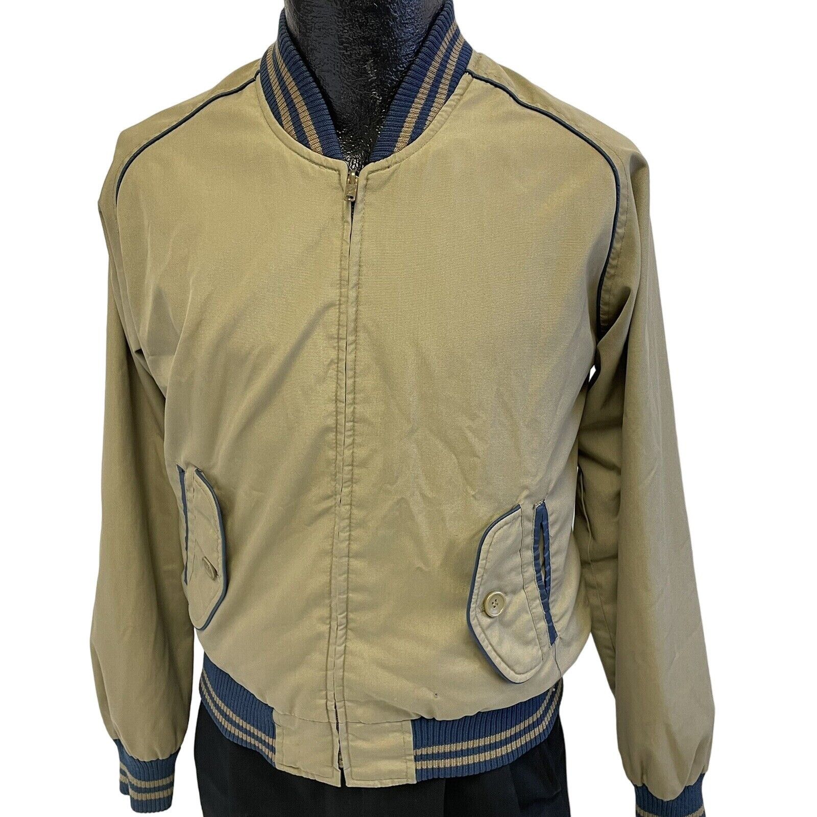 Savile Row Vtg Savile Row Blue Tan Reversible Golf Windbreaker Bomber Size US S / EU 44-46 / 1 - 6 Thumbnail