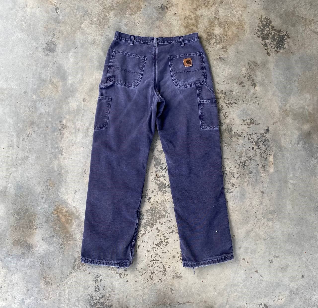Carhartt × Vintage VINTAGE CARHARTT TRASHED Blanket Lined Dirty Carpenter Jean Size US 32 / EU 48 - 4 Thumbnail