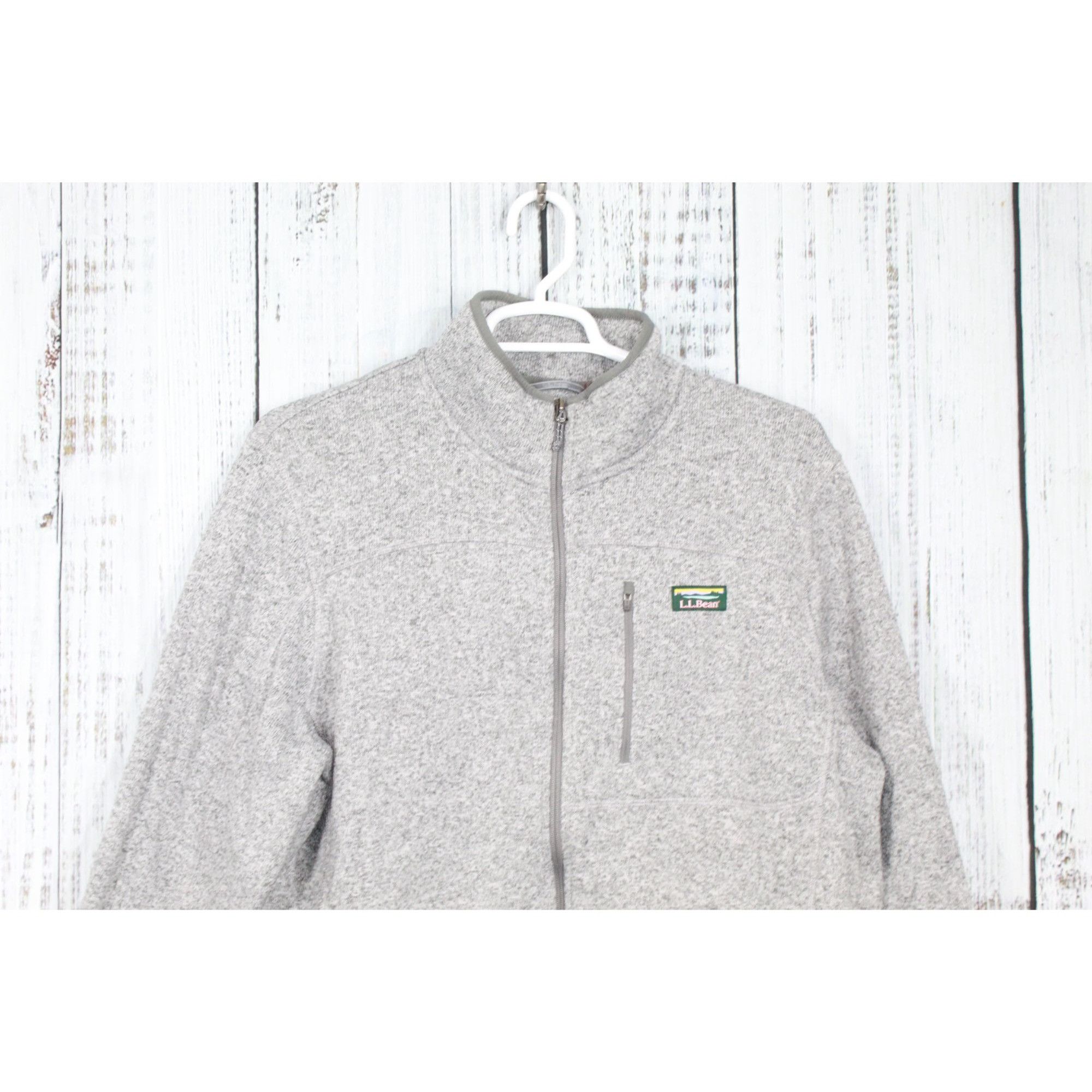 L.L. Bean LL Bean Men's Gray Sweater Fleece Full Zip Jacket Size US XXL / EU 58 / 5 - 2 Thumbnail