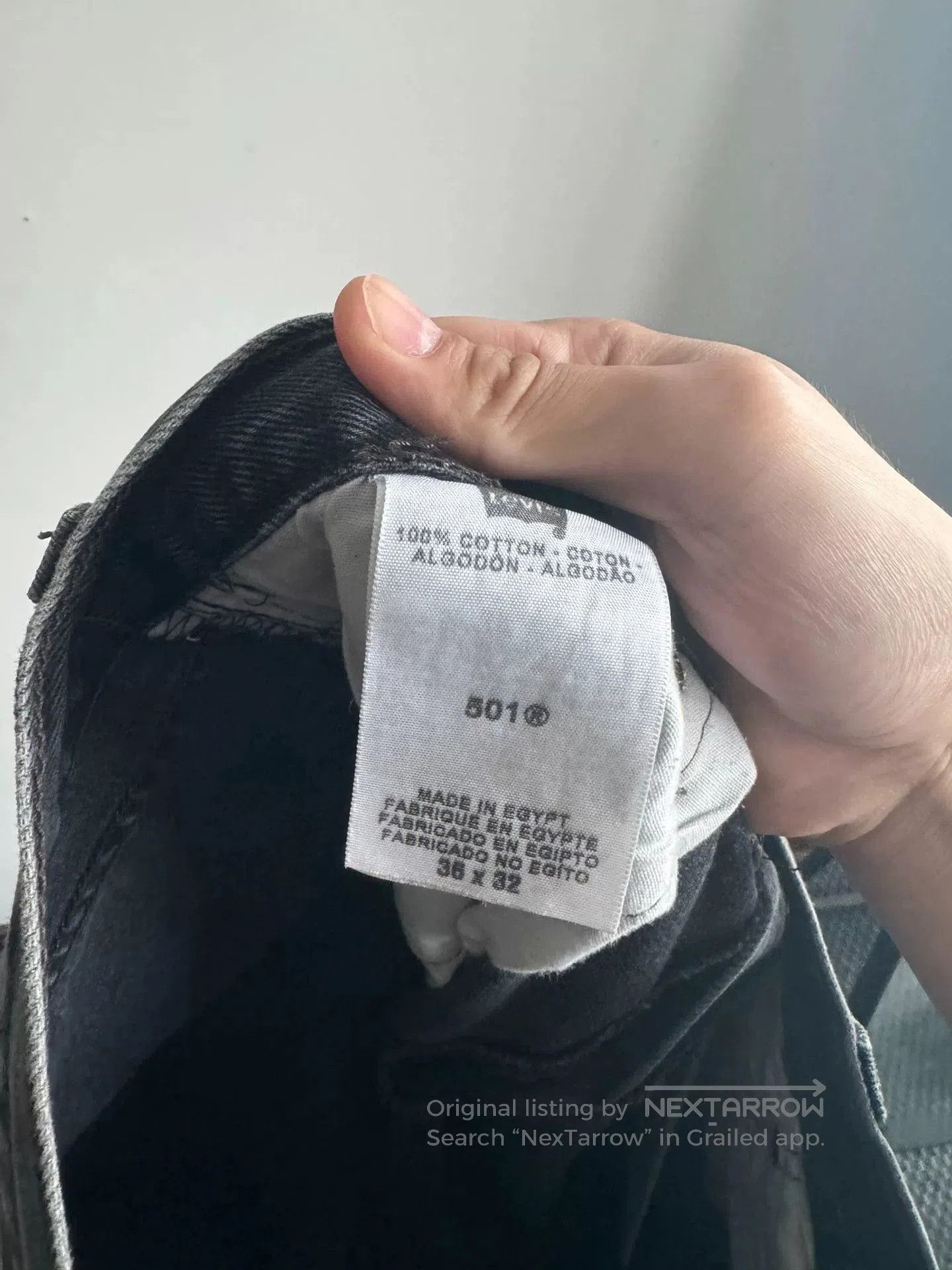 VINNY's Vintage Levi's 501 Water-Washed Black Denim. Size US 36 / EU 52 - 5 Thumbnail