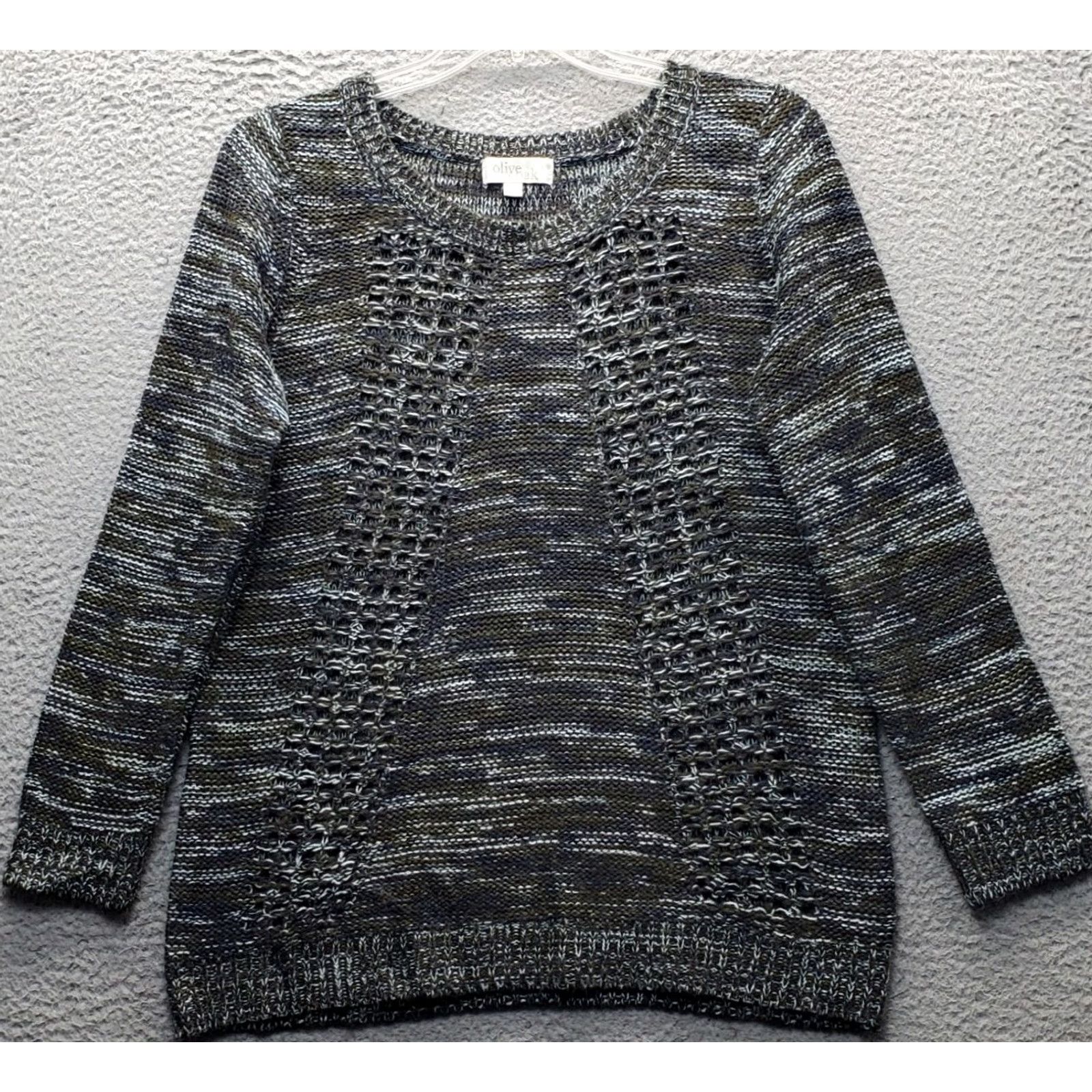 Olive Olive & Oak Sweater Womens XL Multicolor Soft & Cozy Cable Knit Long Sleeve Pullover Size XL / US 12-14 / IT 48-50 - 2 Thumbnail