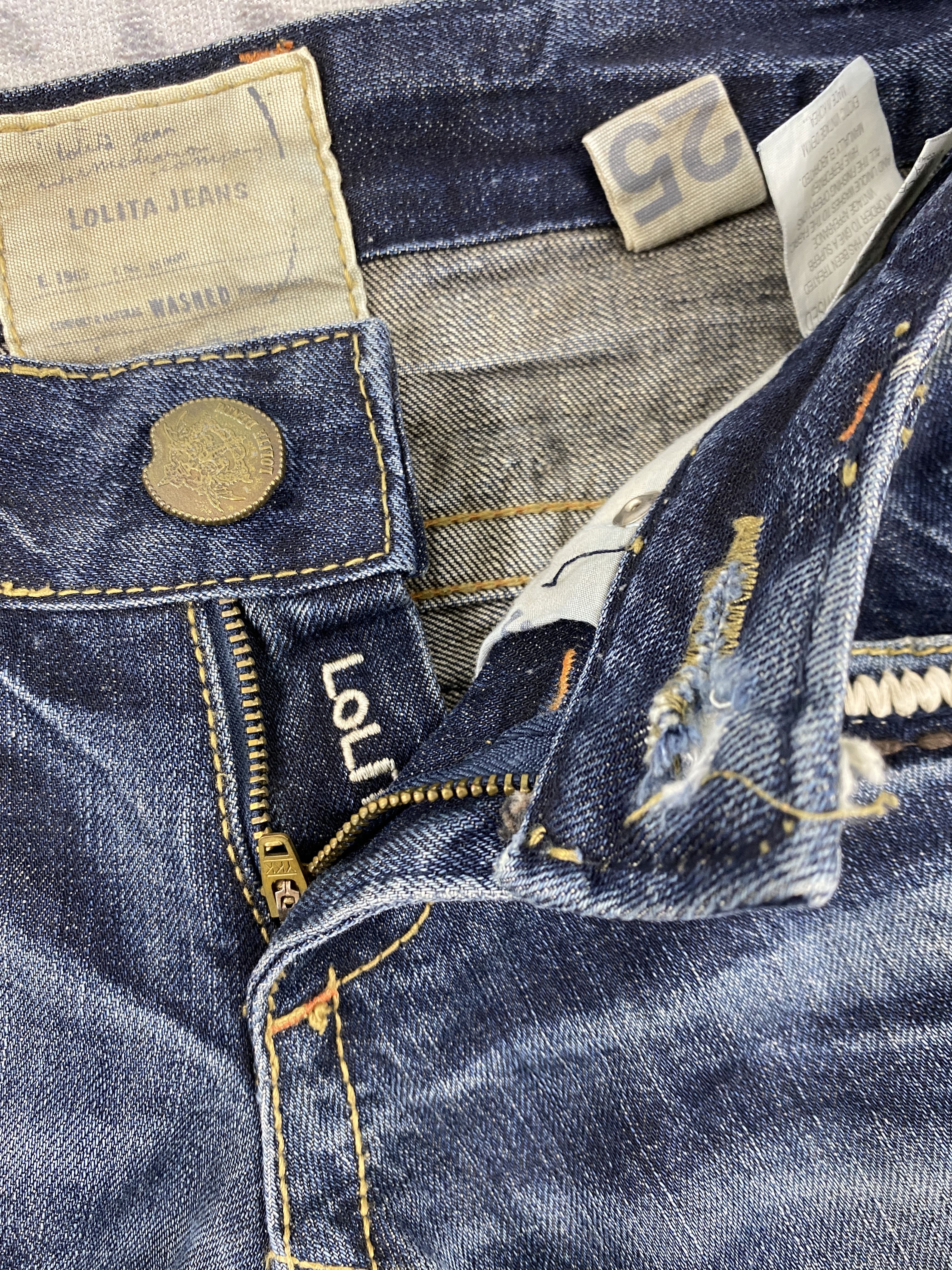 If Six Was Nine Vintage Lolita Low Rise Flare Jeans Denim JN3504 Size US 30 / EU 46 - 6 Thumbnail