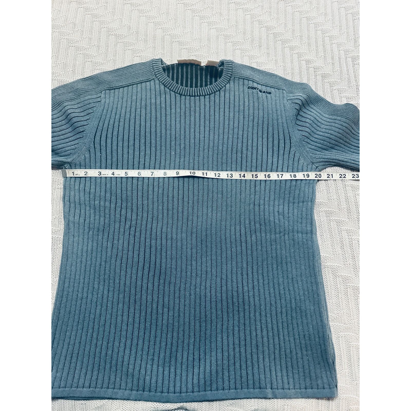 DKNY DKNY Jeans blue contrast ribbed sweater size L Size US L / EU 52-54 / 3 - 7 Thumbnail