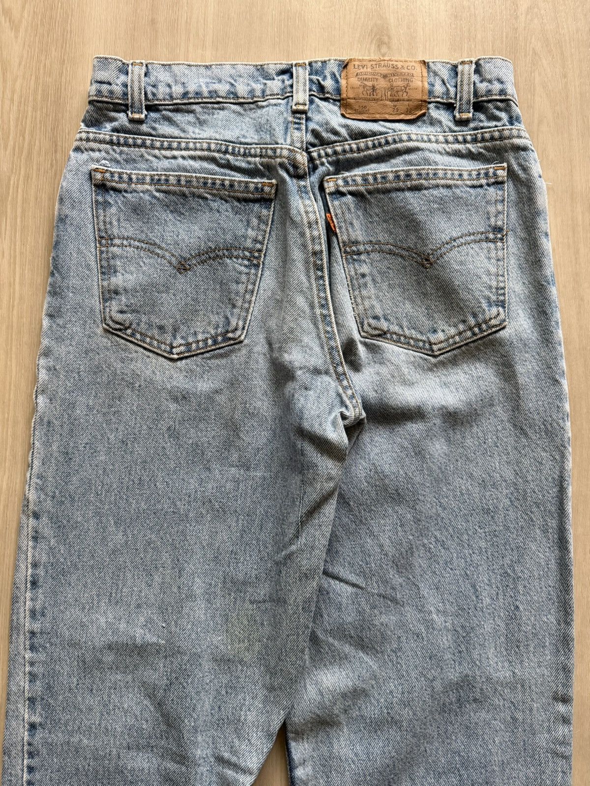 Levi's Vtg 90s Levis 550 Student Fit Orange Tab Made In USA 29x32 Size US 28 / EU 44 - 1 Thumbnail