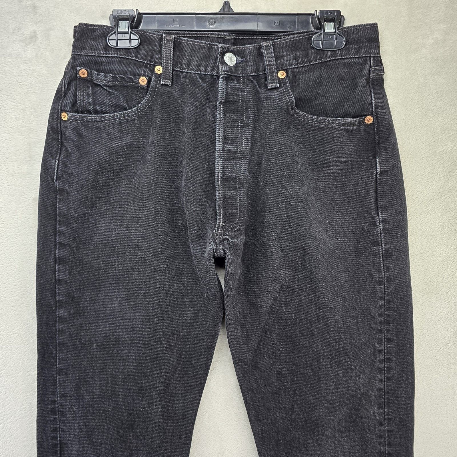 Levi's Vintage Levi 501 Jeans Mens 33 x34 (Fits 30x30) Black Y2K Size US 30 / EU 46 - 2 Thumbnail