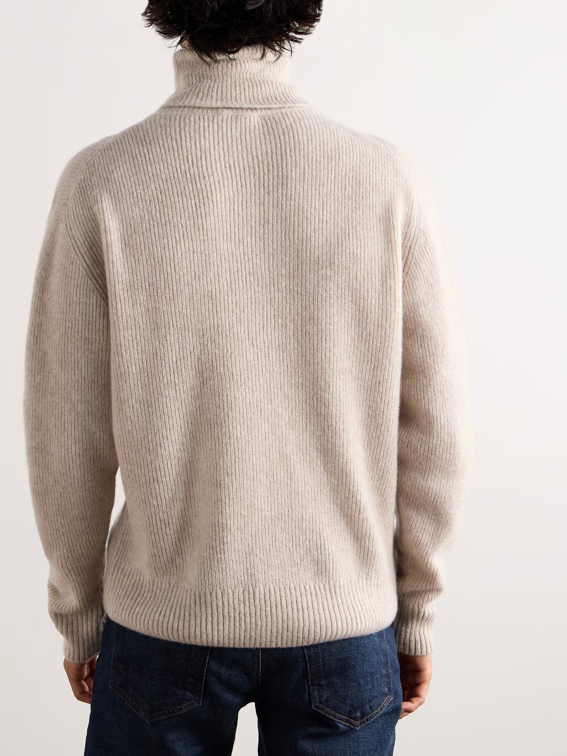 Tom Ford o1s22i1n0125 Cashmere And Silk Turtleneck Sweater in Beige Size US M / EU 48-50 / 2 - 5 Thumbnail