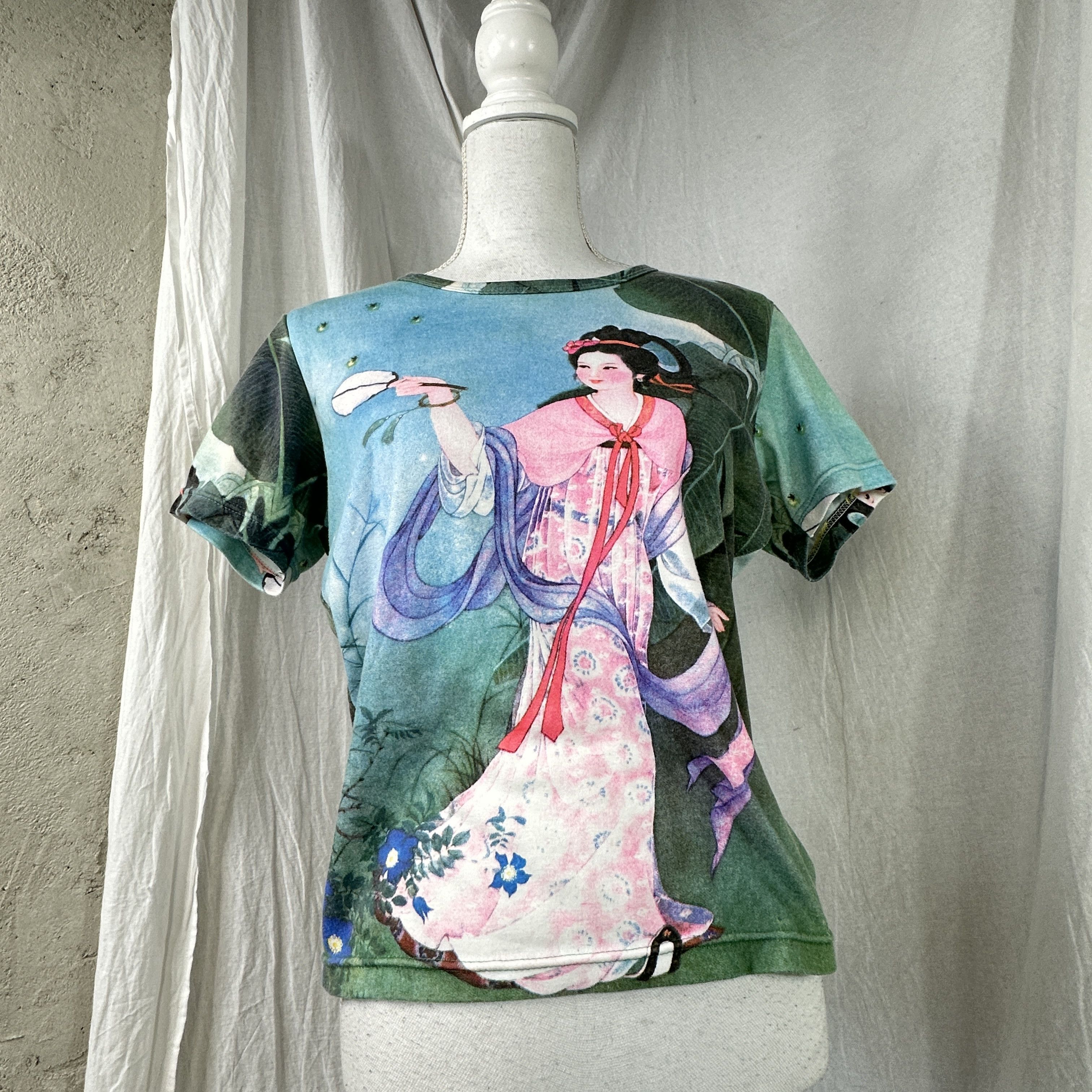 Vintage Vintage Casual Oversize Geisha Fullprint 00s T-shirt Size US L / EU 52-54 / 3 - 1 Thumbnail