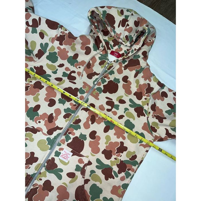 Supreme camo zip up hot sale hoodie