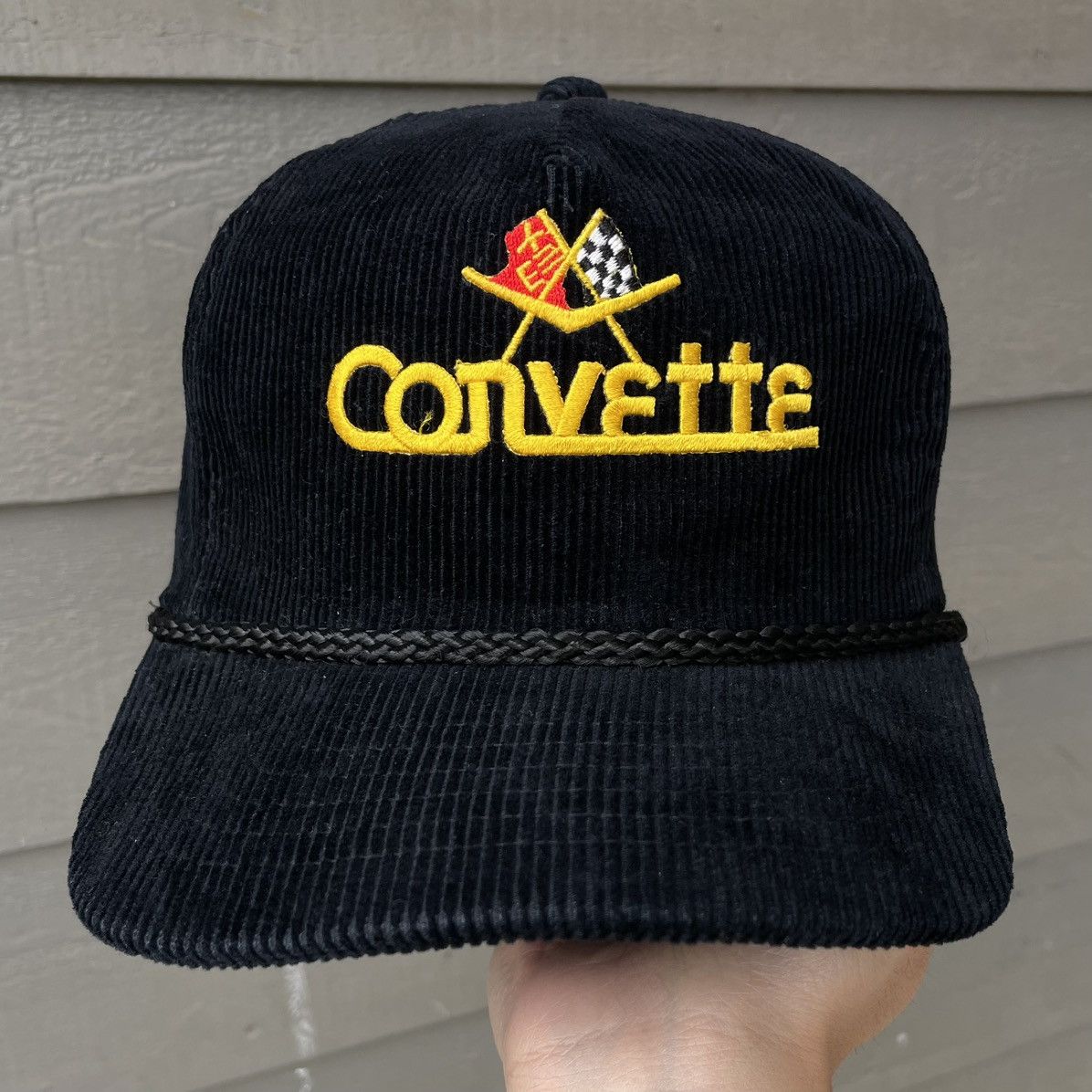 Chevrolet Vintage Chevrolet Corvette Black Beauty Corduroy AmaPro Hat Size ONE SIZE - 1 Thumbnail