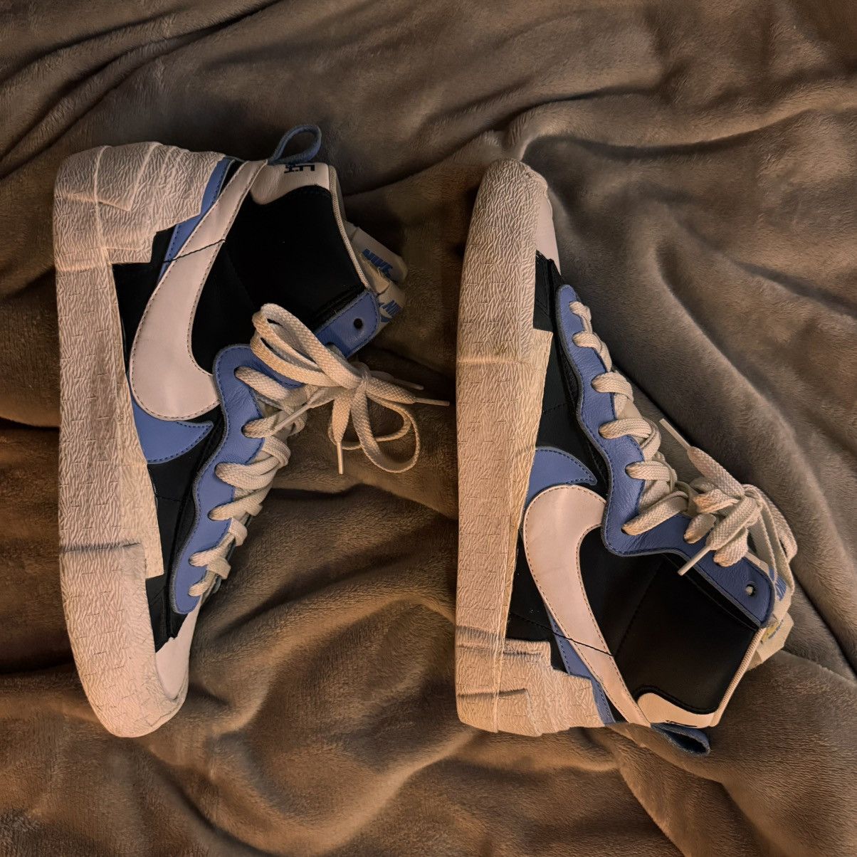 Nike × Sacai Nike Blazer Mid Sacai Black White Blue Size US 10 / EU 43 - 2 Thumbnail