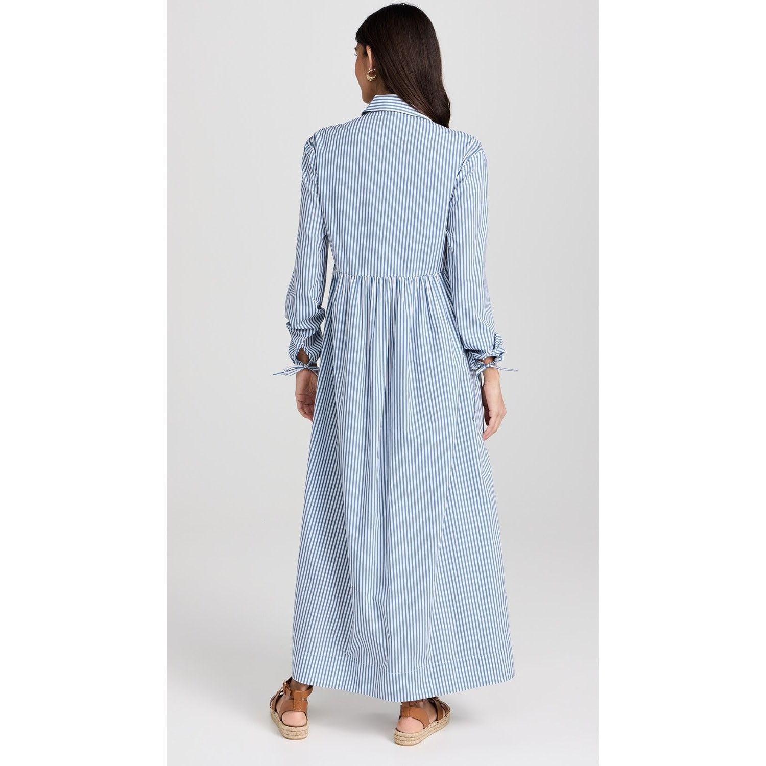 Onia New ONIA Beach Stripe Poplin Maxi Shirtdress $285 LARGE Size L / US 10 / IT 46 - 4 Thumbnail