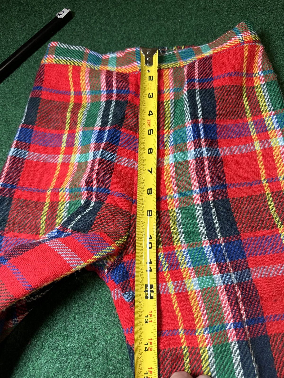 Vintage Vtg 70s Plaid Flare Disco Bell Bottom High Waisted Pants Size 22" - 10 Thumbnail