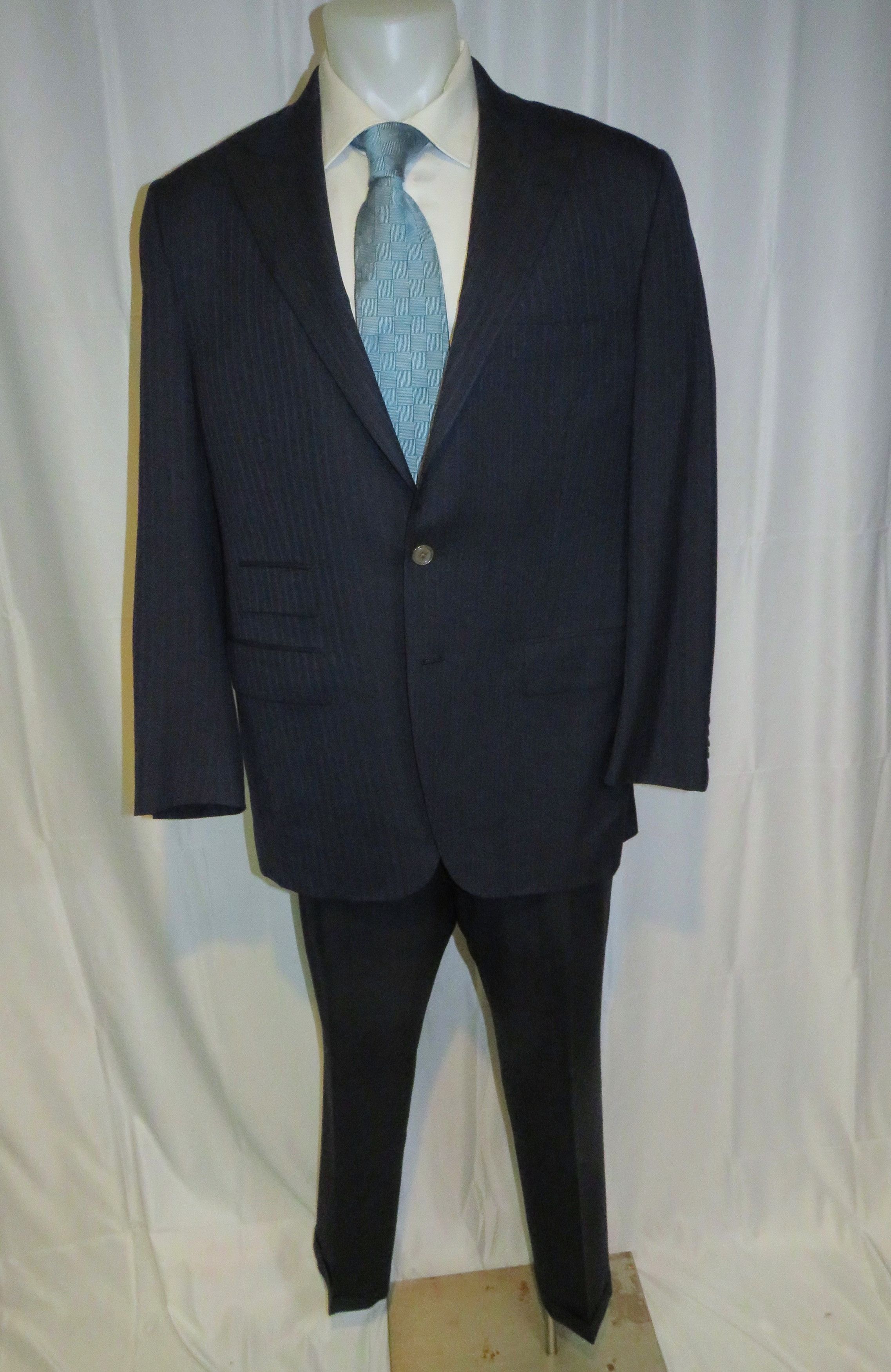 Other Marcello Vero x D'Avenza Bue Striped Cashmere Blend Suit 43R Size 44R - 1 Thumbnail