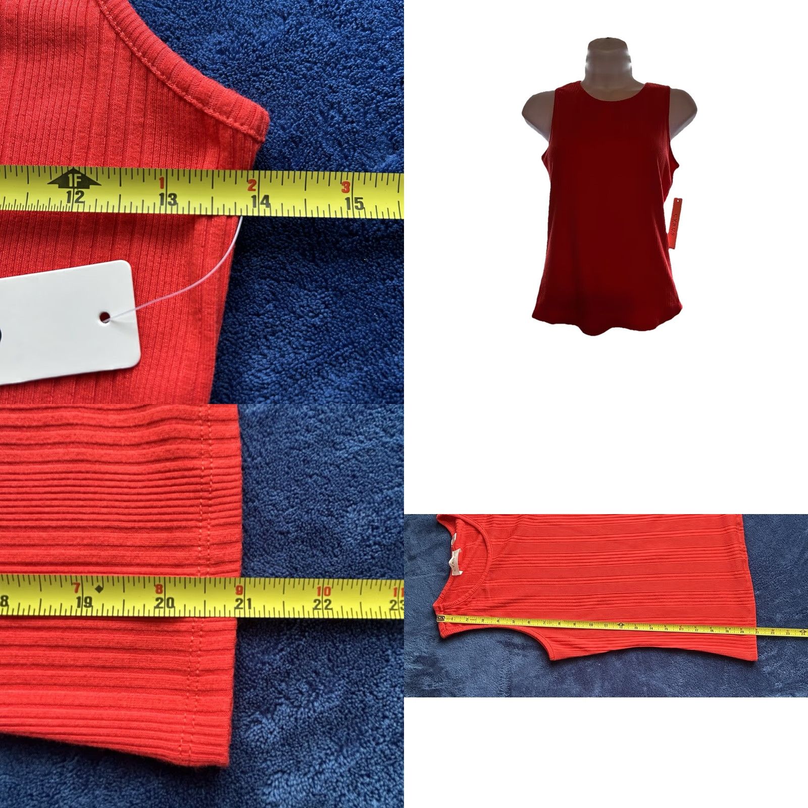 Essentials Cyrus Essentials Sleeveless Top Shirt Tank Women XS Red NWT K632322 New Tags Size XS / US 0-2 / IT 36-38 - 8 Thumbnail