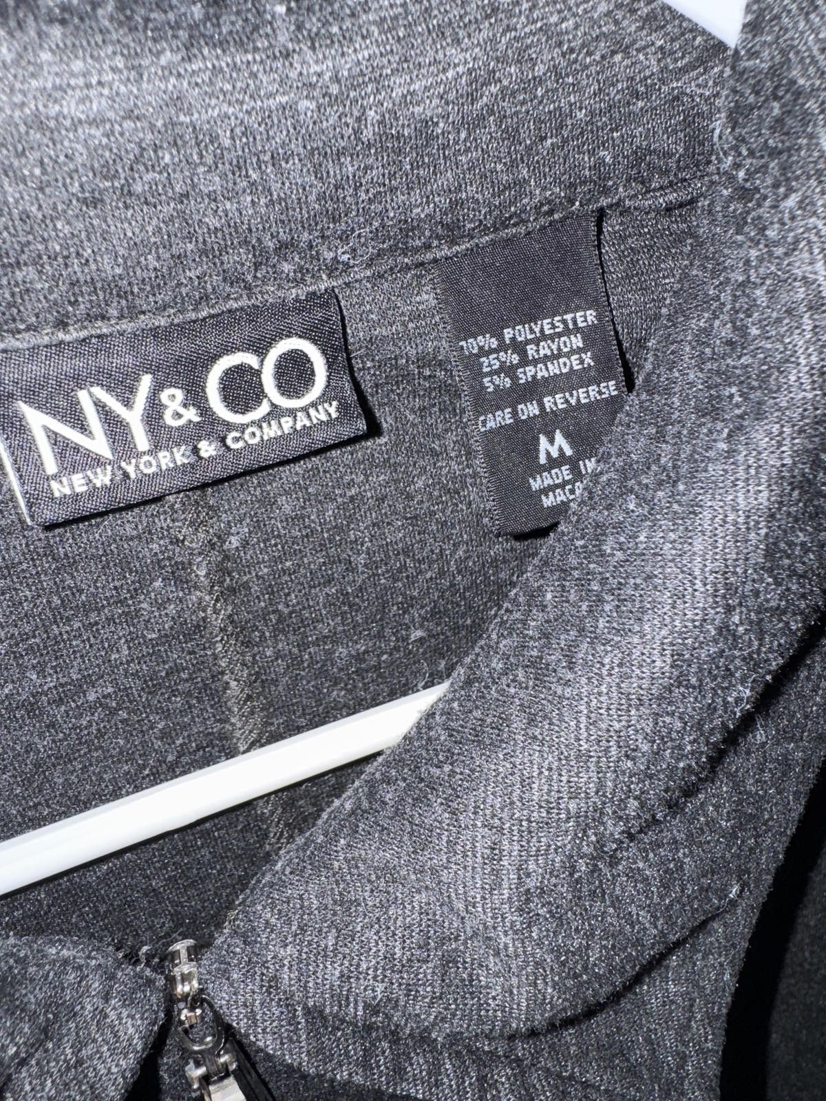 Other NY & Co Dark Gray Full Zip Jacket Medium Size M / US 6-8 / IT 42-44 - 2 Thumbnail