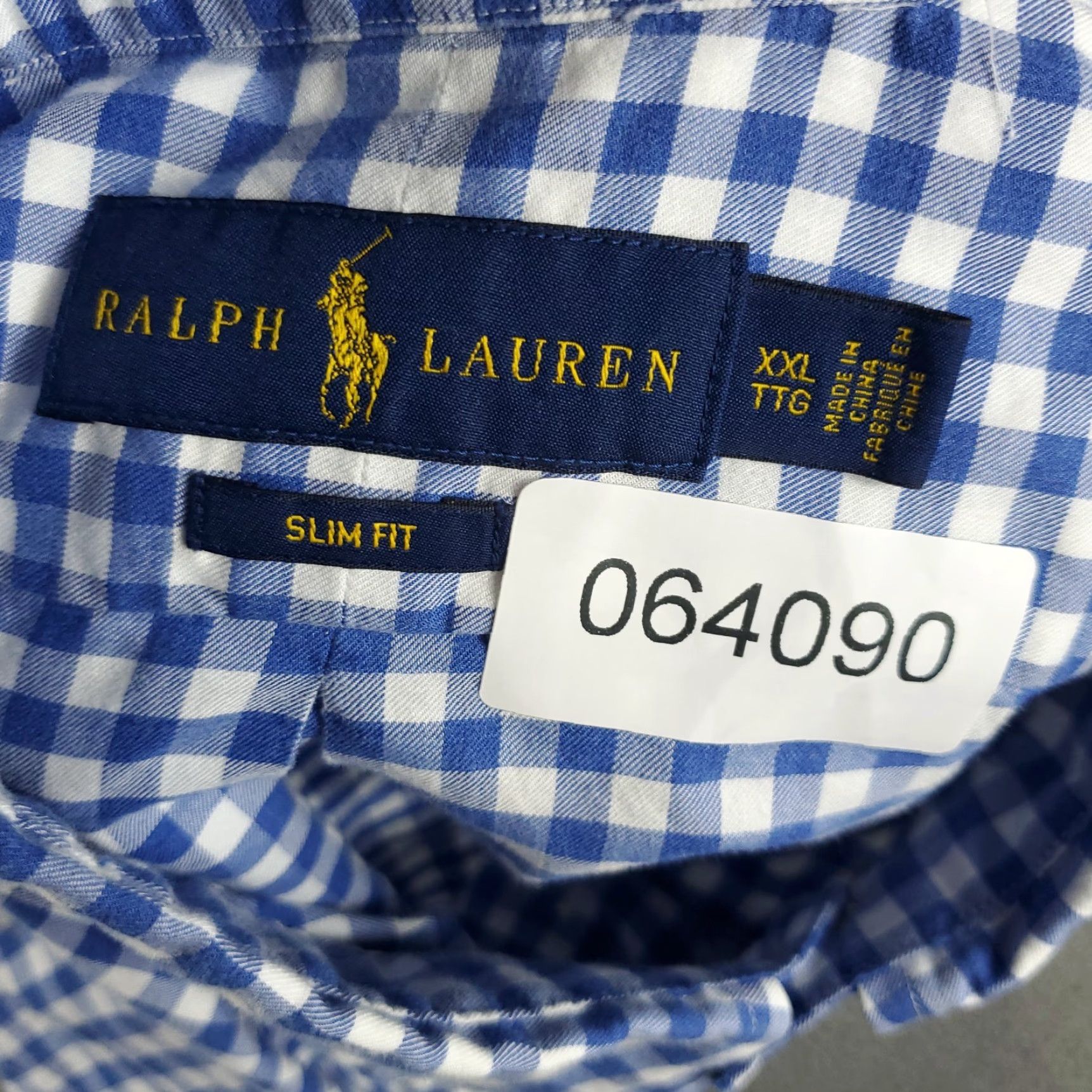 Ralph Lauren Ralph Lauren Shirt Mens 2XL Blue Check Slim Fit Pony Button Up Long Sleeve - Button-Down Collar - Classic American Preppy Style Size US XXL / EU 58 / 5 - 8 Thumbnail