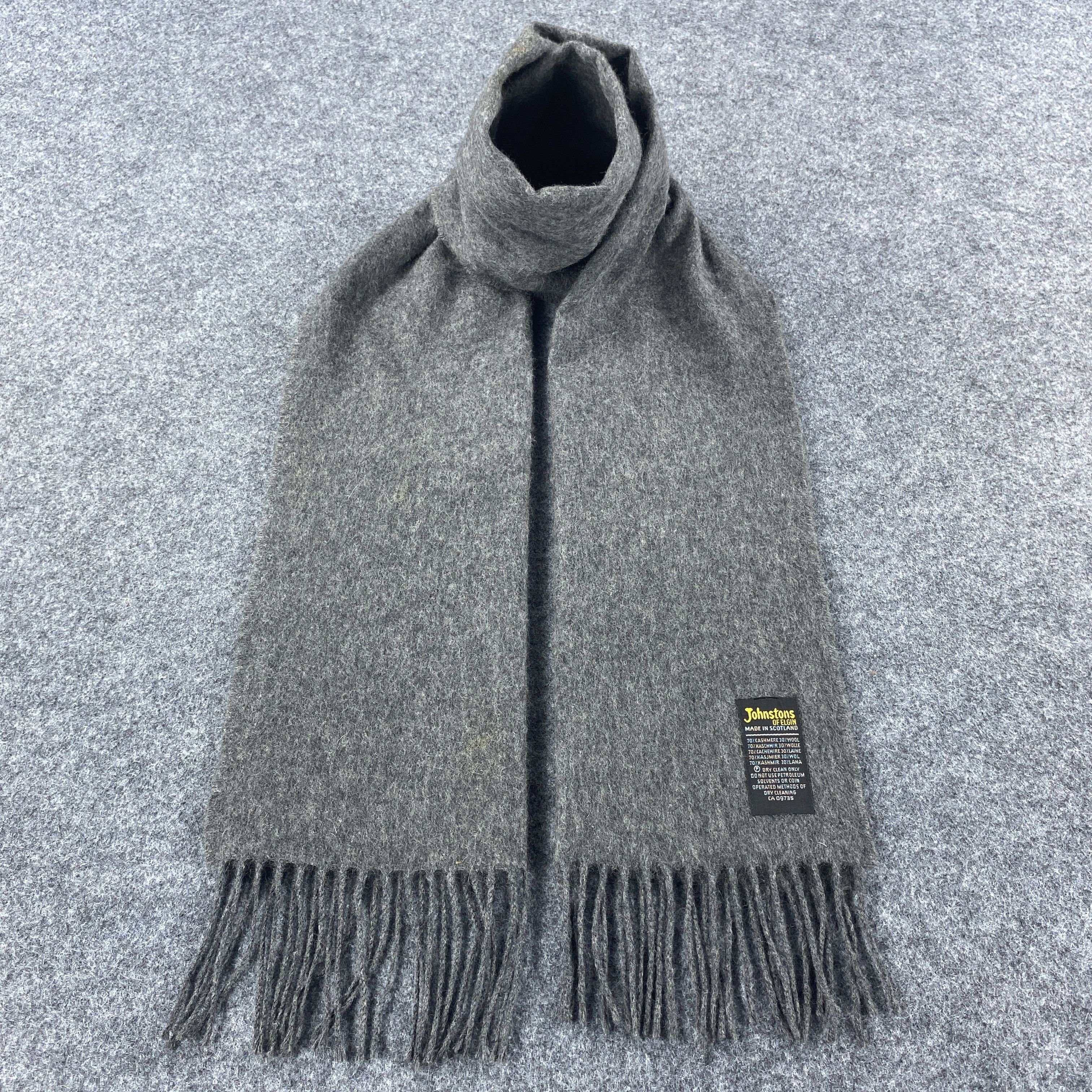 Johnstons Of Elgin × Vintage Johnstons of Elgin Scarf # Muffler # Neckwear # D338 Size ONE SIZE - 1 Thumbnail