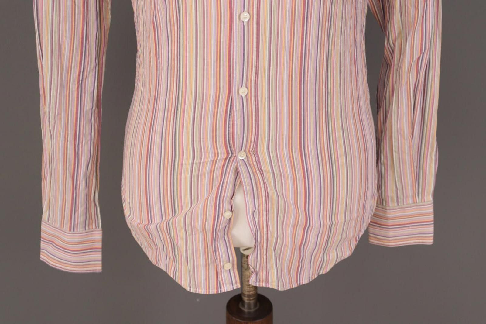 Etro Etro Multicolor Stripe Long Sleeve Button Down Shirt Size 39 Size US M / EU 48-50 / 2 - 2 Thumbnail