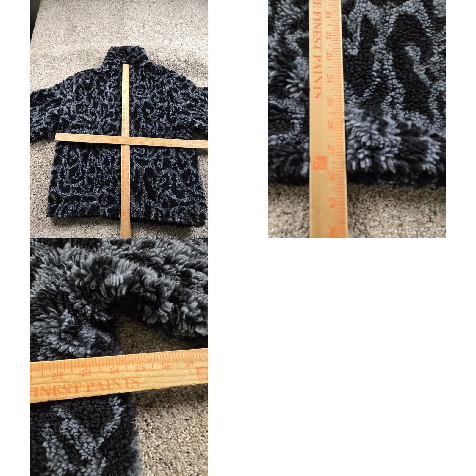 TNA Tna Jacket Womens L Gray Fuzzy Sherpa Animal Print Full Zip Teddy Bodice? Size L / US 10 / IT 46 - 8 Thumbnail