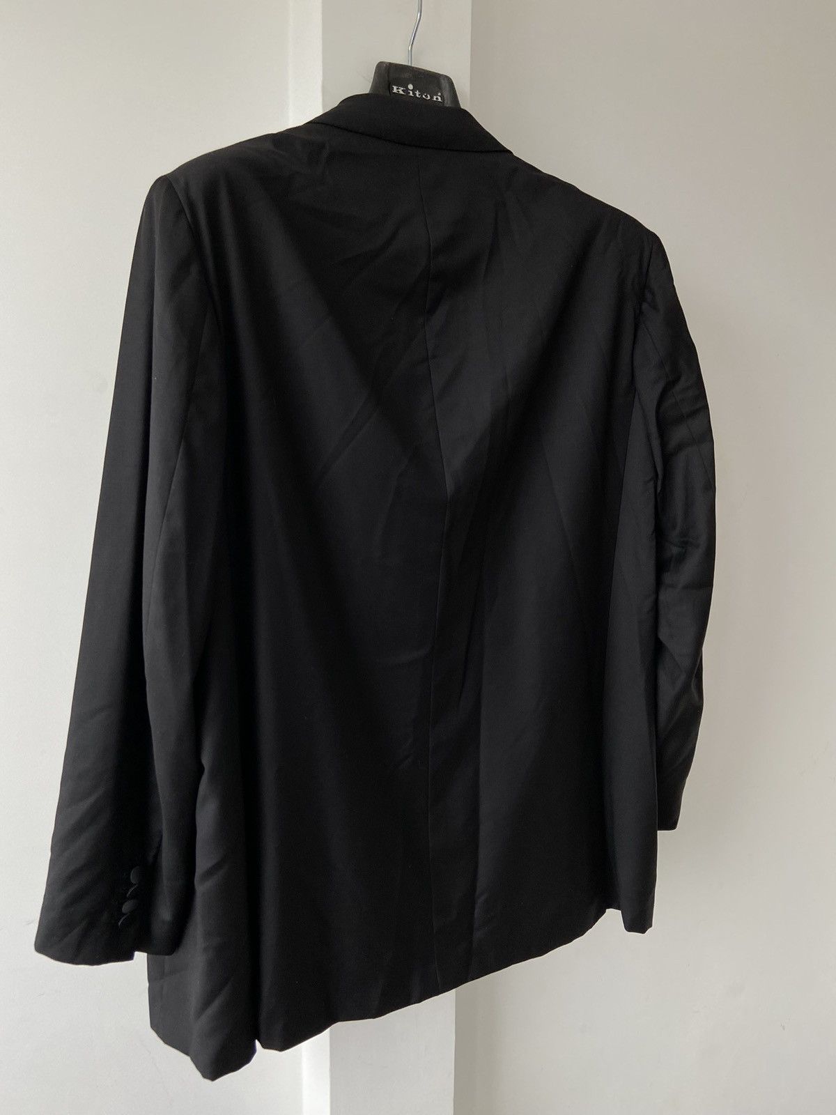 Kiton Kiton Double-Breasted Black Jacket Size 64 Size 54L - 3 Thumbnail