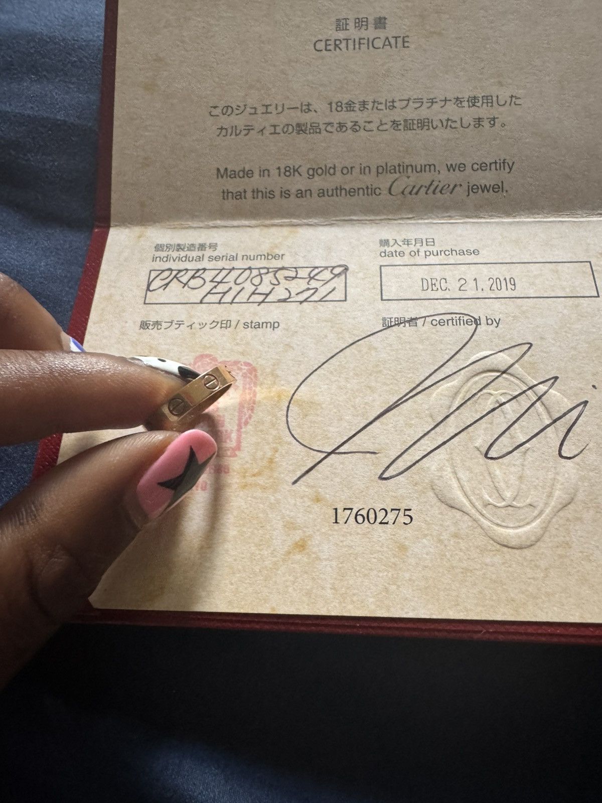 Cartier Cartier Rose Gold Love Ring Size ONE SIZE - 7 Thumbnail