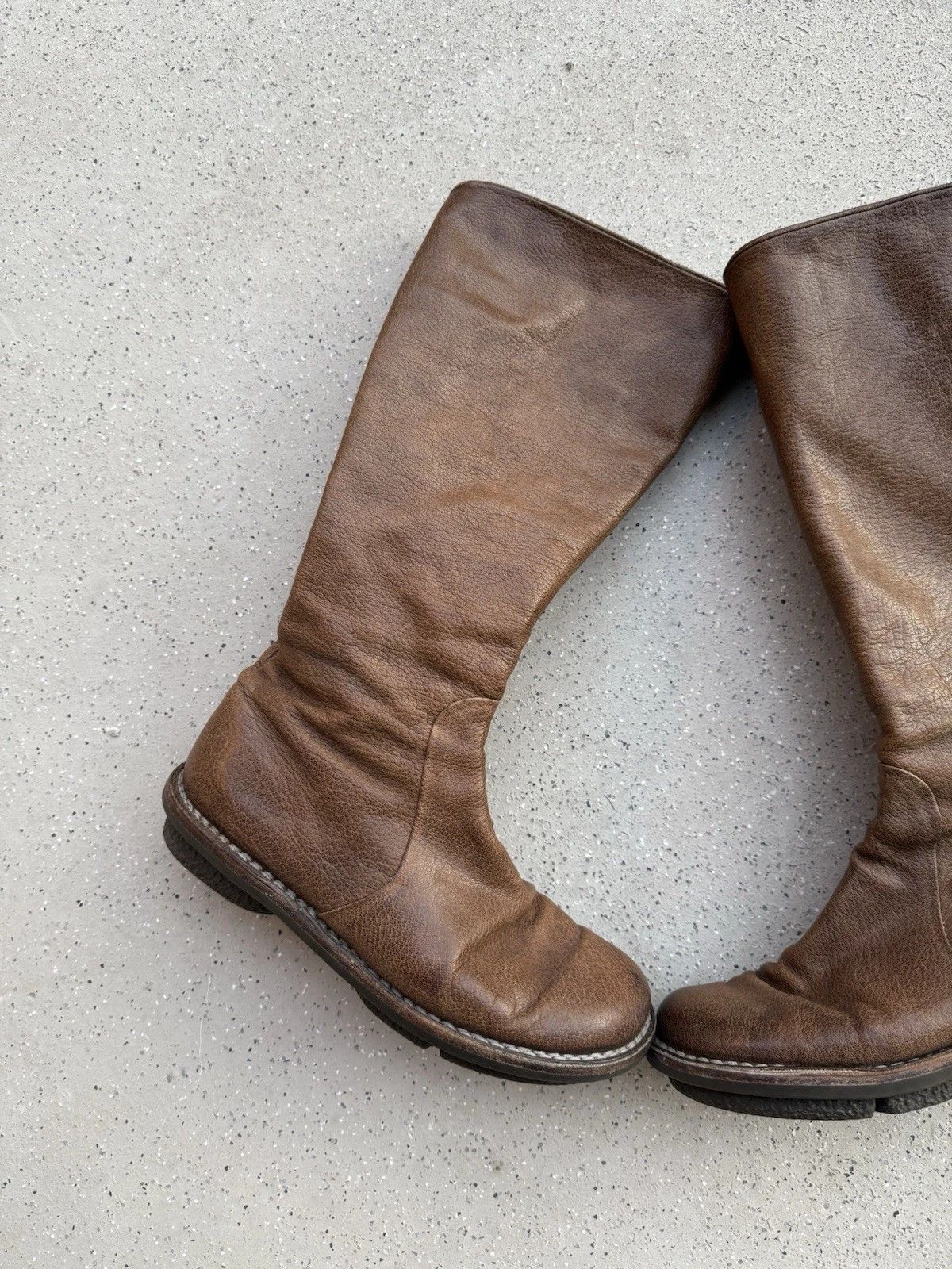 Trippen DDP Trippen Knee High Boots Brown Leather Lace Up Size 39 Size US 9 / IT 39 - 7 Thumbnail
