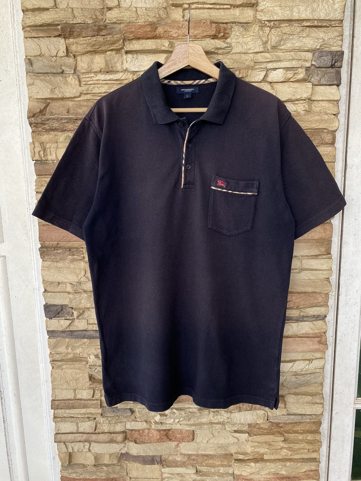 Burberry Vintage Burberry London Polo Shirt Size US L / EU 52-54 / 3 - 2 Thumbnail