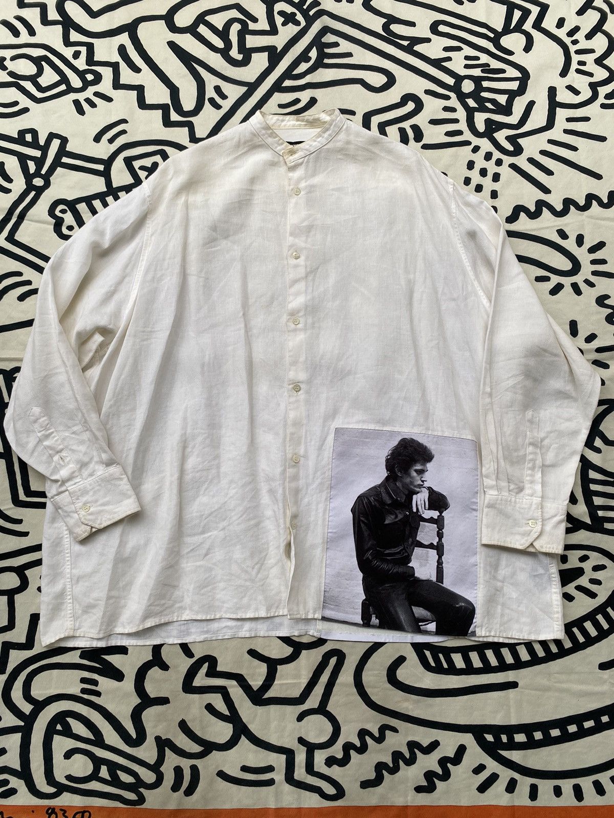 Raf Simons SS2017 Raf Simons x Robert Mapplethorpe Linen Shirt Size US S / EU 44-46 / 1 - 1 Thumbnail