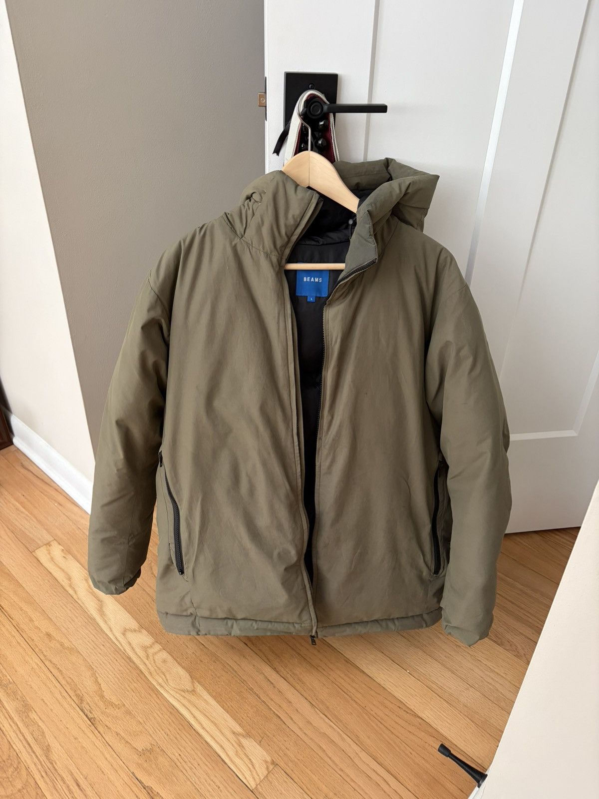 Beams Japan BEAMS Olive Puffer Down Jacket Size US L / EU 52-54 / 3 - 1 Thumbnail