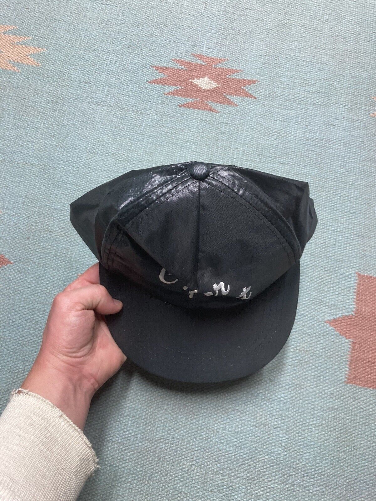 Vintage SnapBack hat cedar point black nylon lightweight adjustable Size ONE SIZE - 3 Thumbnail