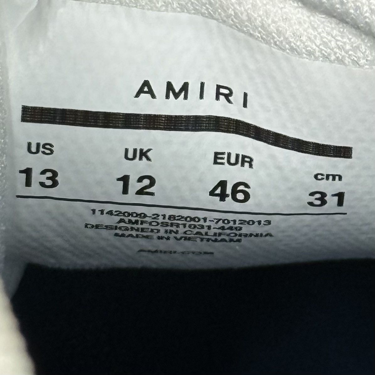 Amiri Amiri Skel-Top Low Blue/White/Blue Size US 13 / EU 46 - 6 Thumbnail