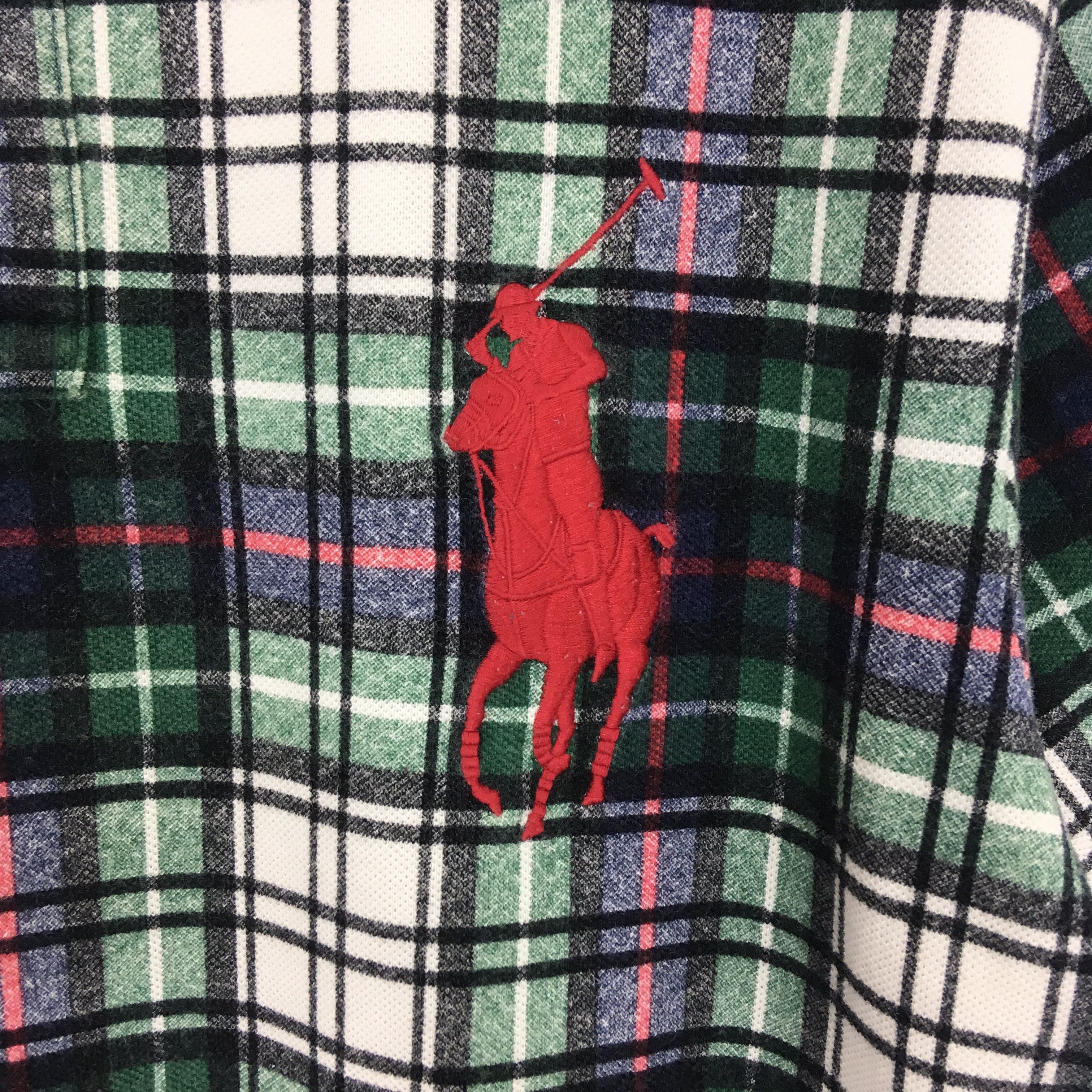 Polo Ralph Lauren Vintage Polo Ralph Lauren Big Pony Checkered Rugby Polo Tee Size US L / EU 52-54 / 3 - 5 Thumbnail