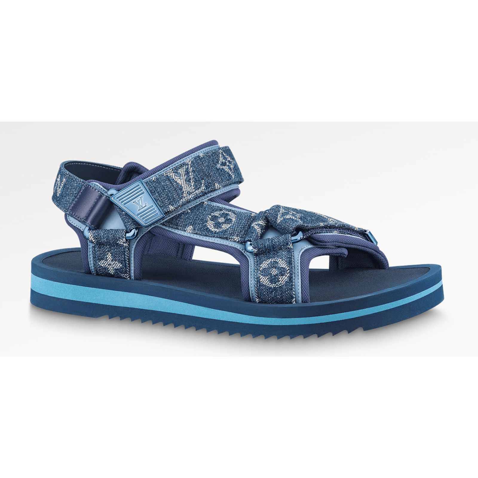 image of Louis Vuitton Panama Sandal Denim Blue, Men's (Size 11)