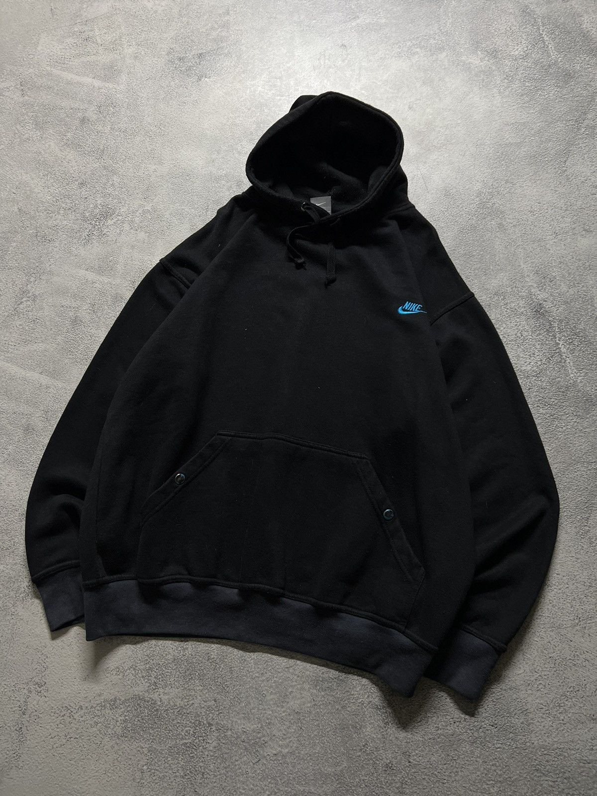 Nike × Vintage Vintage Y2k Nike 🖤 Basic Blank Hoodie 00’s Size US L / EU 52-54 / 3 - 2 Thumbnail