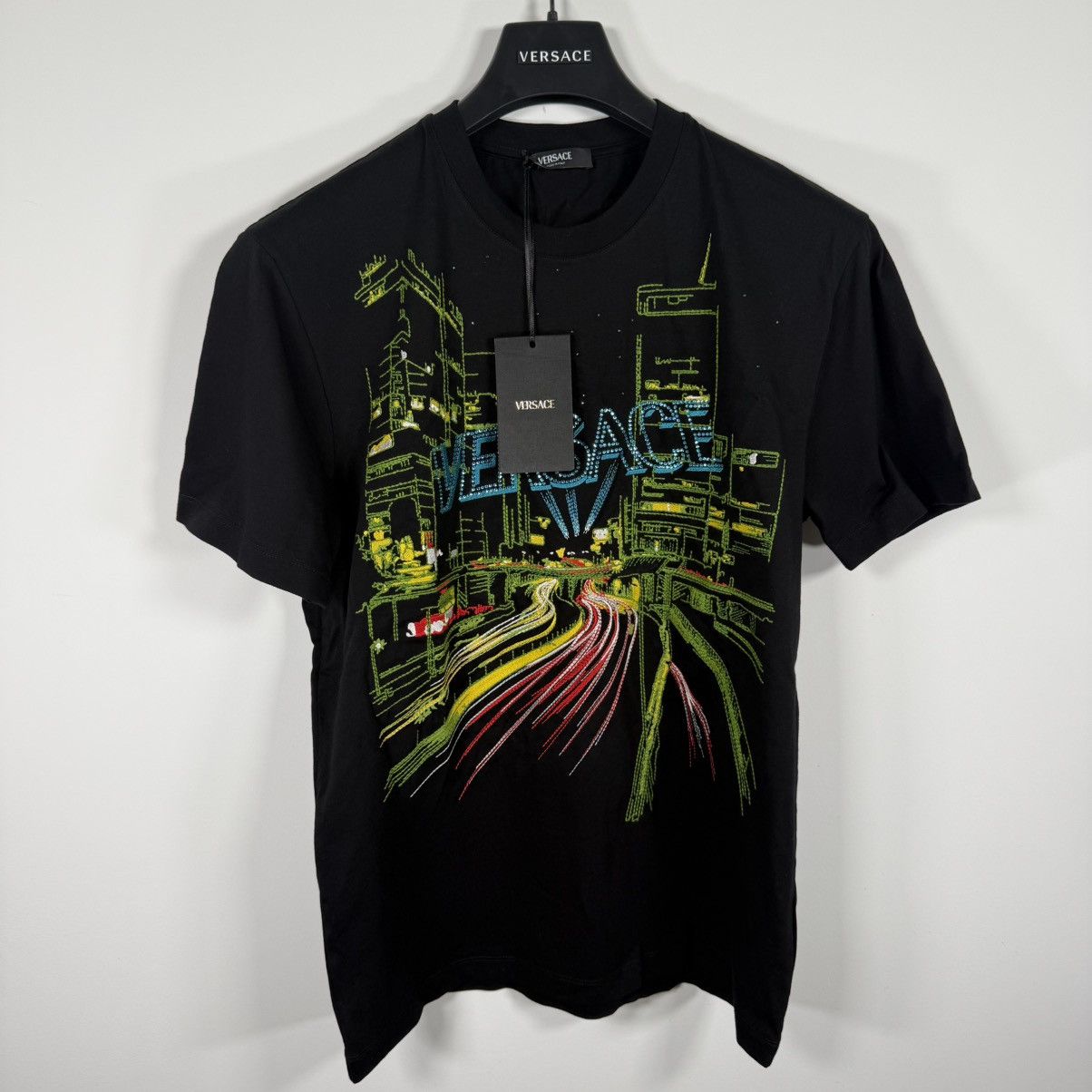 Versace €1300 Versace BNWT Men’s Blinding Lights T-Shirt Size L Size US L / EU 52-54 / 3 - 1 Thumbnail