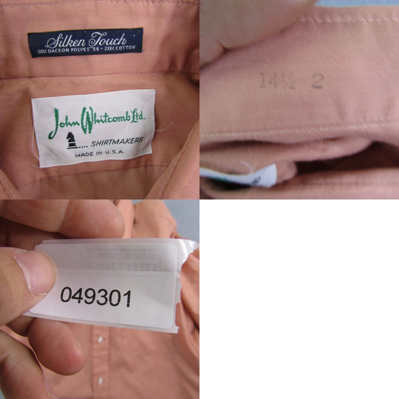 Vintage VINTAGE John Whitcomb Shirt Mens Small Pink Button Up Silken Touch 70s Disco Fashion Size US S / EU 44-46 / 1 - 8 Thumbnail