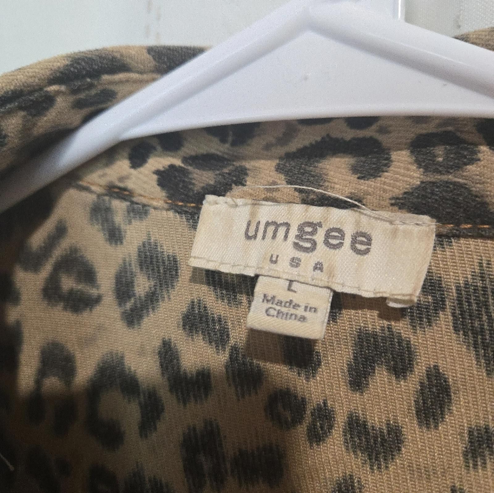 Designer Umgee Animal Print Button Down Tunic/Mini Dres Size L / US 10 / IT 46 - 5 Thumbnail