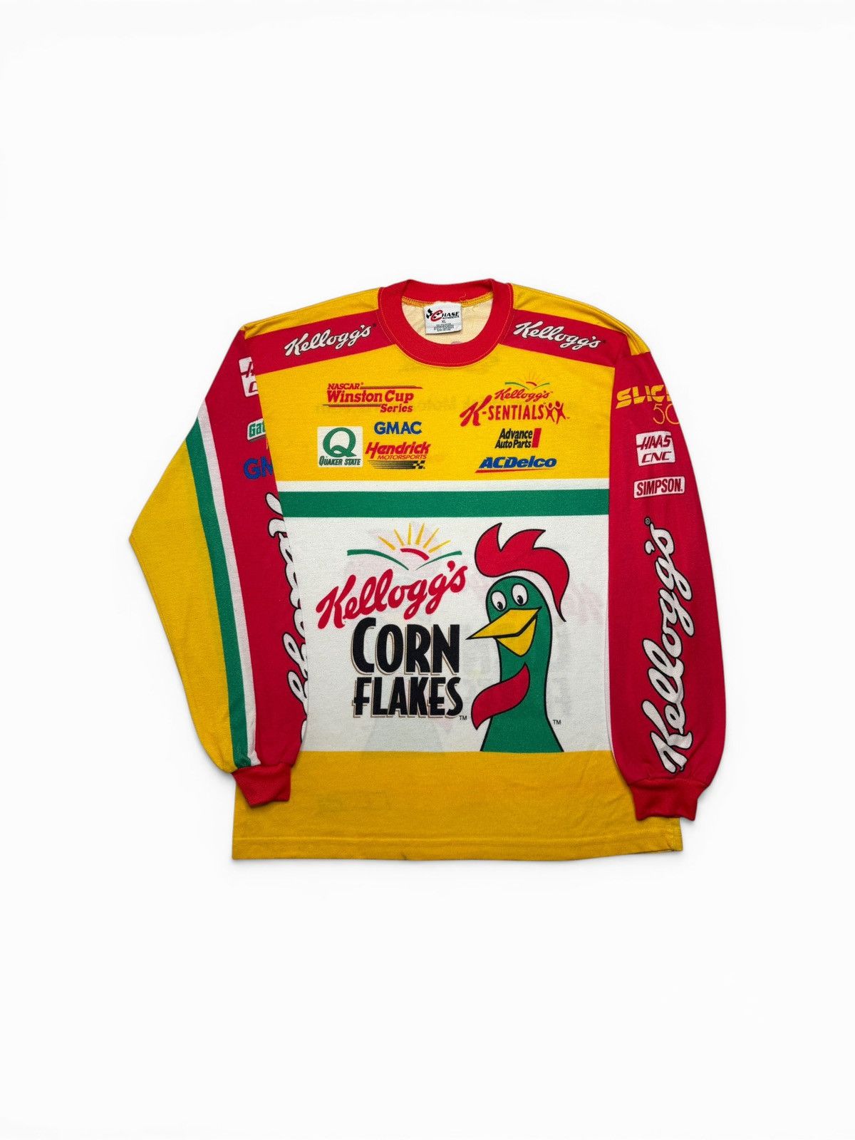 Chase Authentics Vintage Corn Flakes Nascar Racing Long Sleeve Shirt Size US XL / EU 56 / 4 - 1 Thumbnail