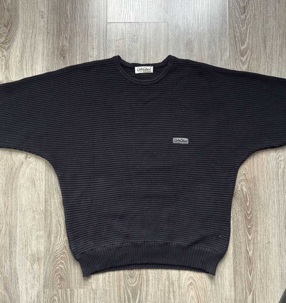 Carlo Colucci Carlo Colucci Men's Oversized Sweater, Navy Blue Size US M / EU 48-50 / 2 - 8 Thumbnail