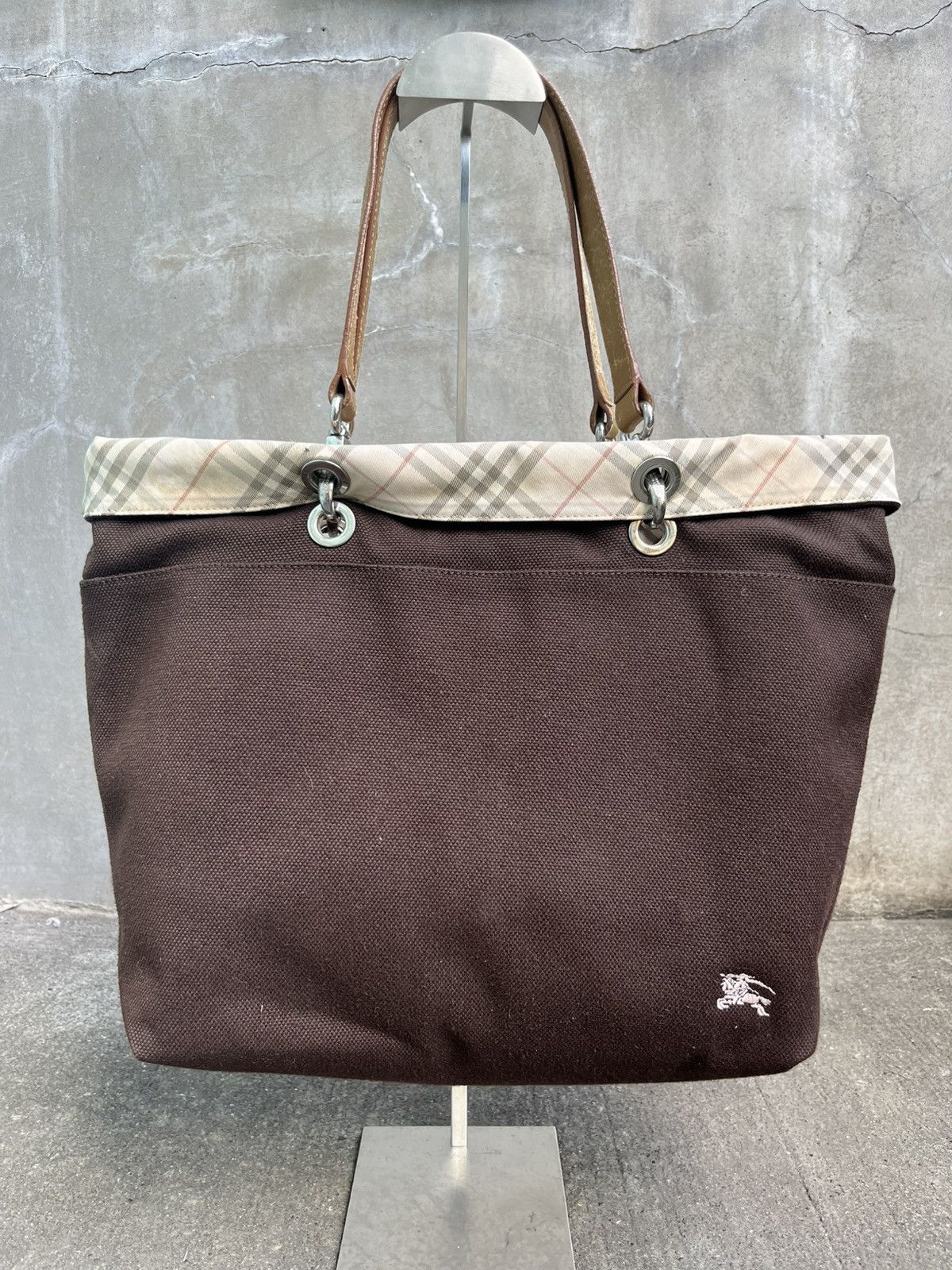 Burberry Blue Label Brown Canvas Shoulder Bag Size ONE SIZE - 1 Thumbnail