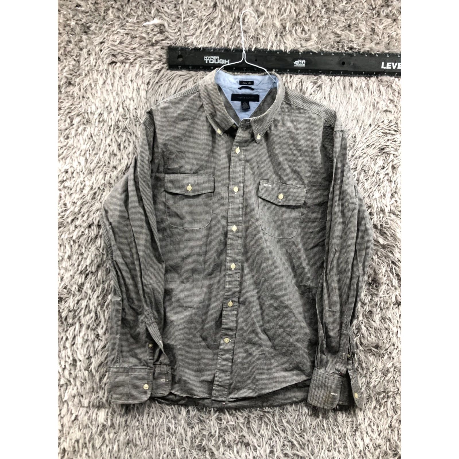 Tommy Hilfiger Tommy Hilfiger Slim Fit Shirt XL Mens Long Sleeve Button-Down Collar Plaid Button-Up Modern Classic Size US XL / EU 56 / 4 - 4 Thumbnail