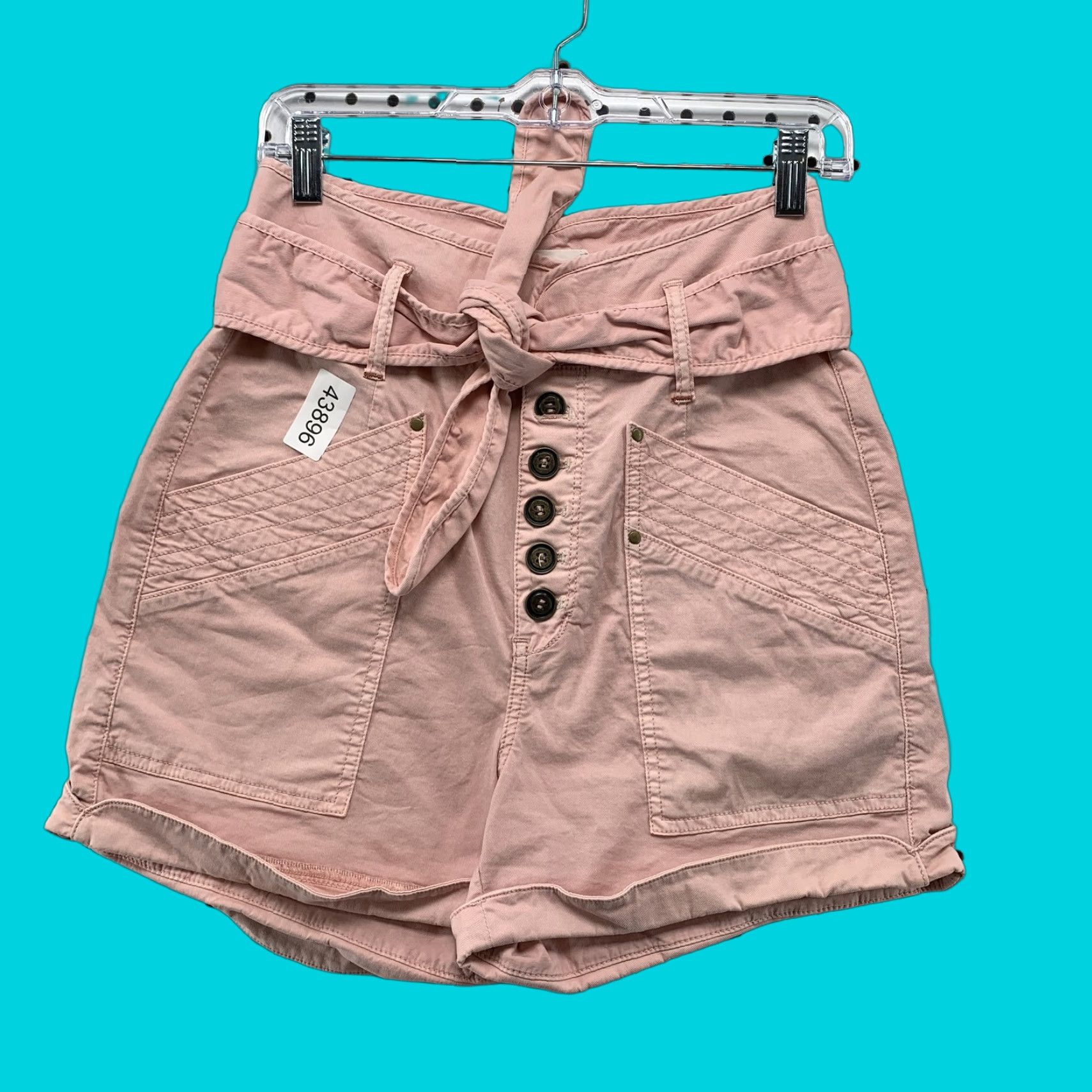 Anthropologie Anthropologie Shirts Womens Size 6 Pink High Waisted Aviator Cuffed Shorts 27x4 Casual Summer 27in Pink Womens Size 28" / US 6 / IT 42 - 1 Thumbnail