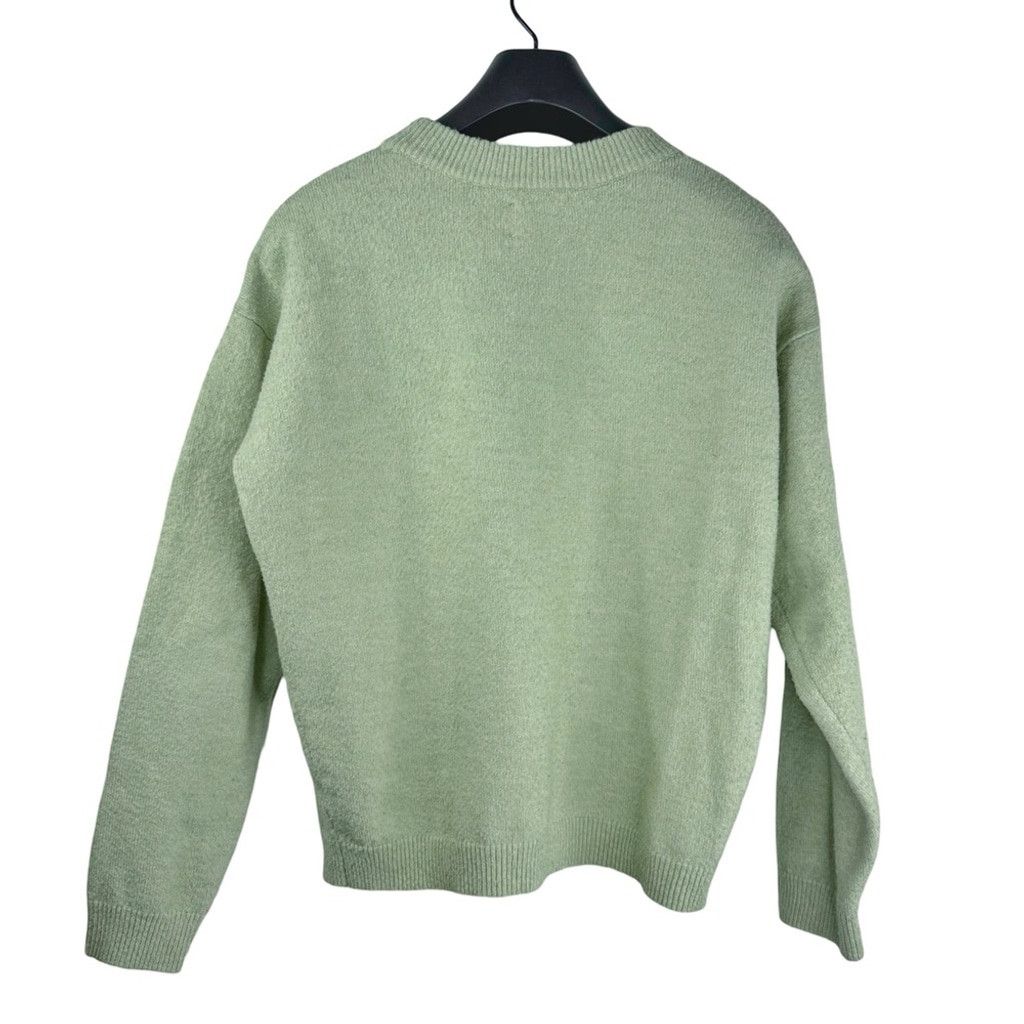 Asos ASOS Women's Muted Lime Green Crew Neck Sweater Minimal 8 Size M / US 6-8 / IT 42-44 - 4 Thumbnail