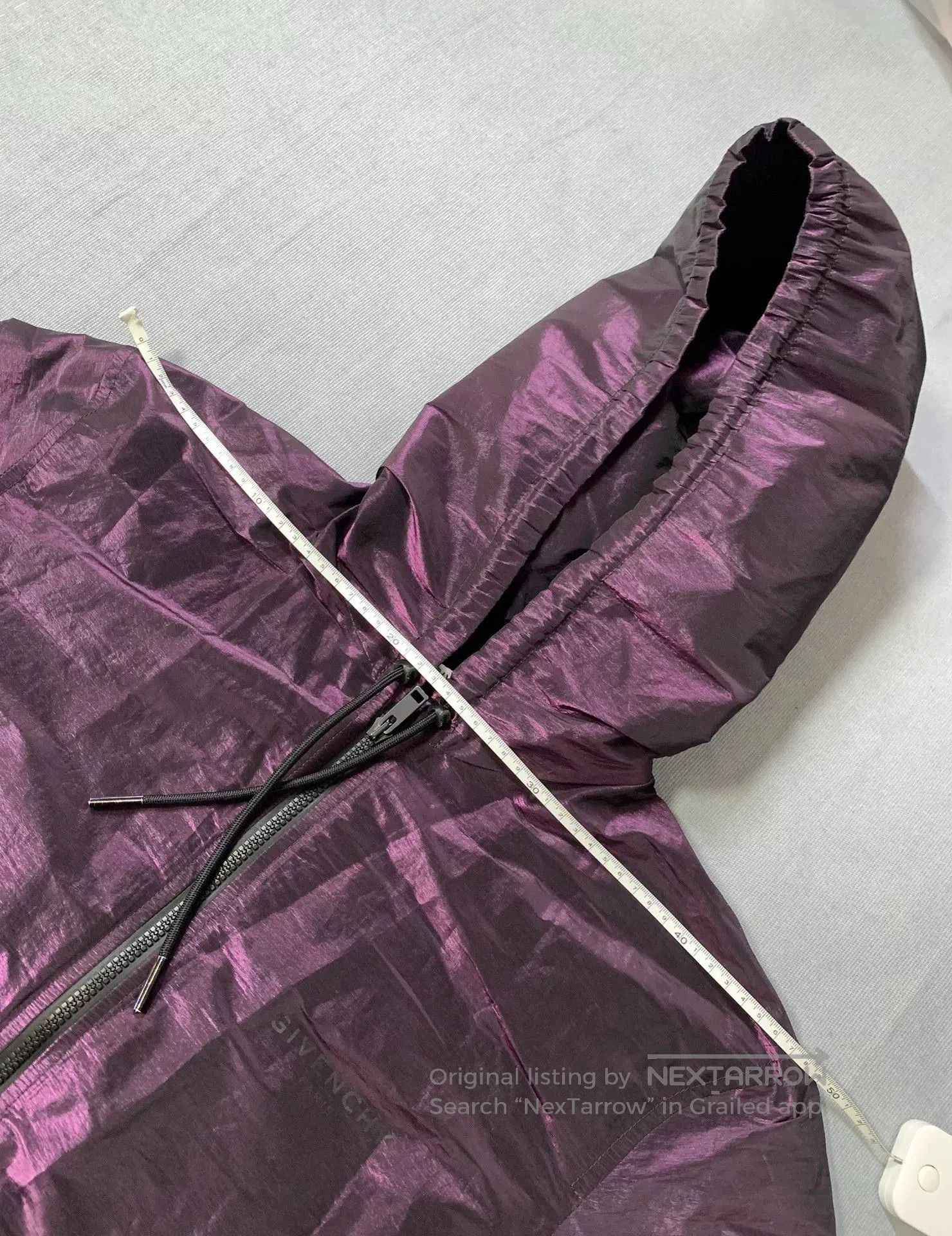 Givenchy Givenchy Purple Metallic Reflective Hooded Jacket. Size US S / EU 44-46 / 1 - 7 Thumbnail