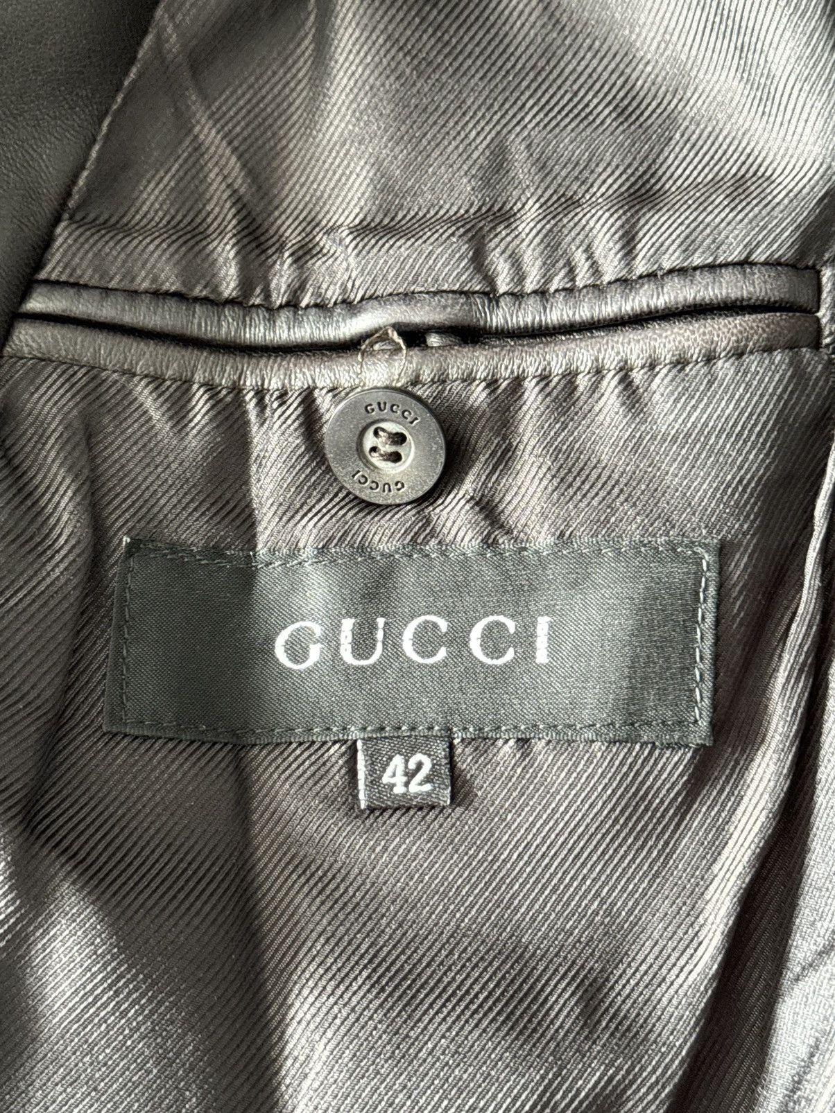Gucci Gucci by Tom Ford Runway 1998 Leather fitted Jacket Size M / US 6-8 / IT 42-44 - 4 Thumbnail